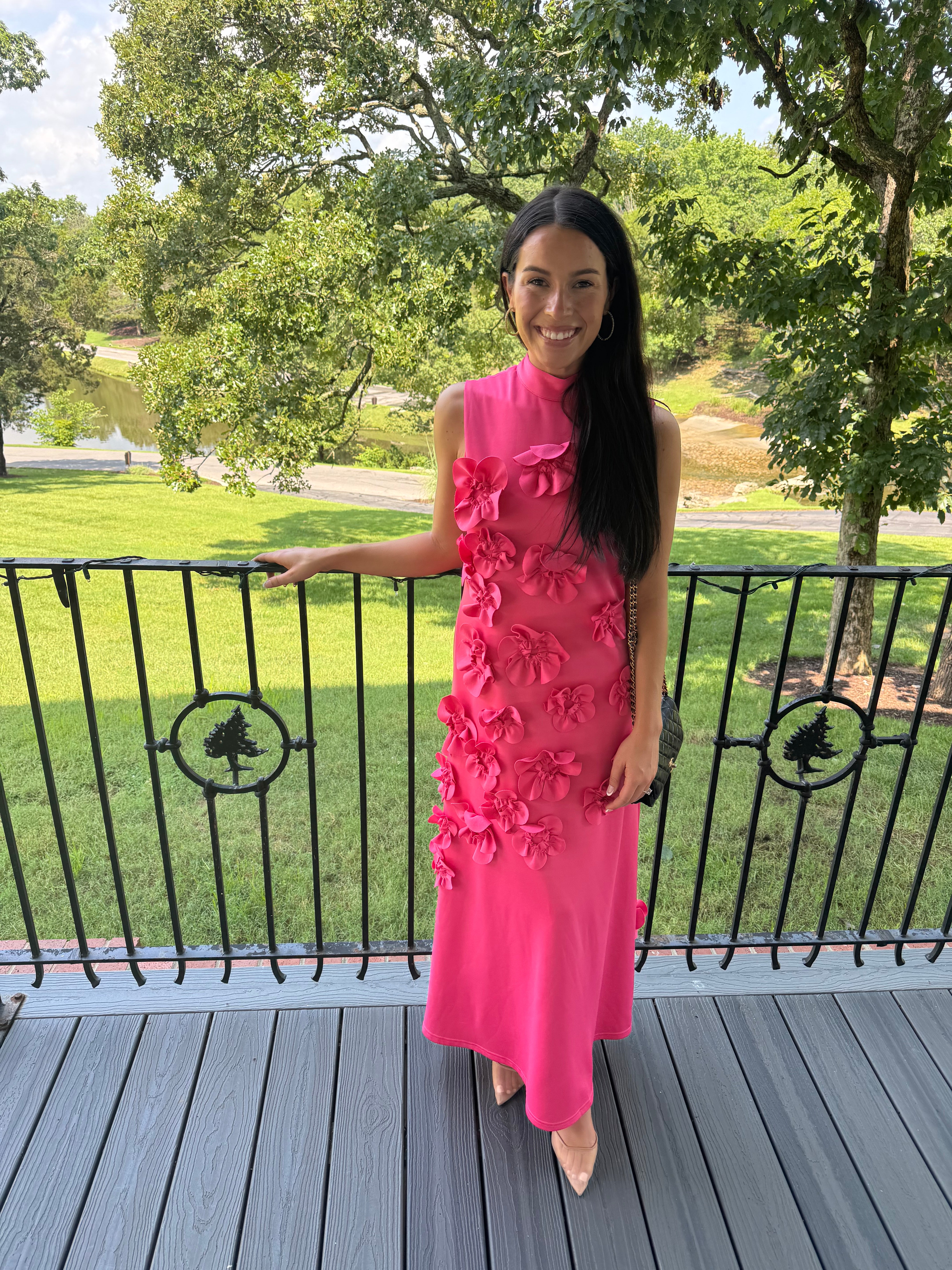 Pink Floral Maxi Dress