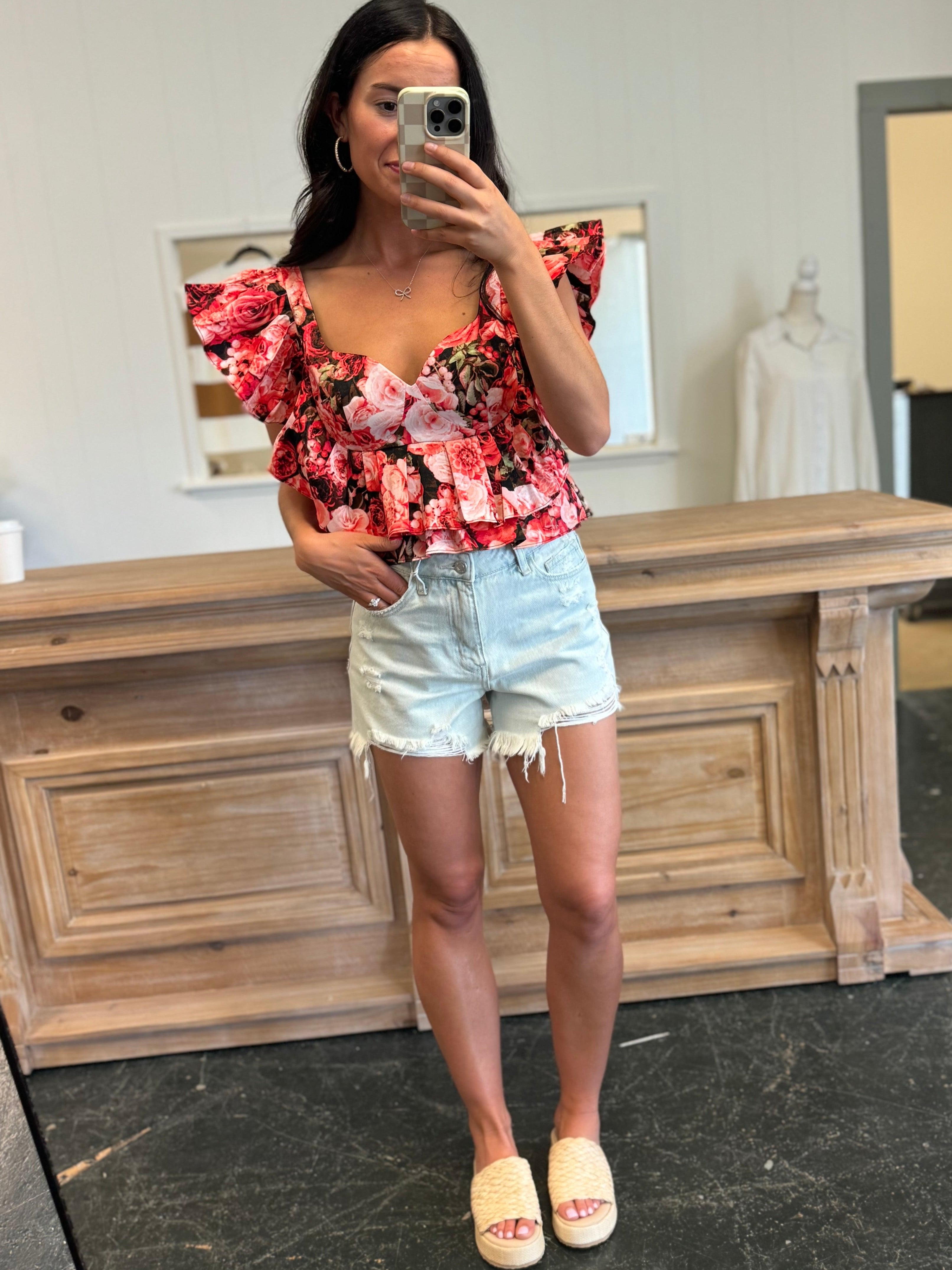 Madeline Ruffle Sleeve Top by Buddy Love