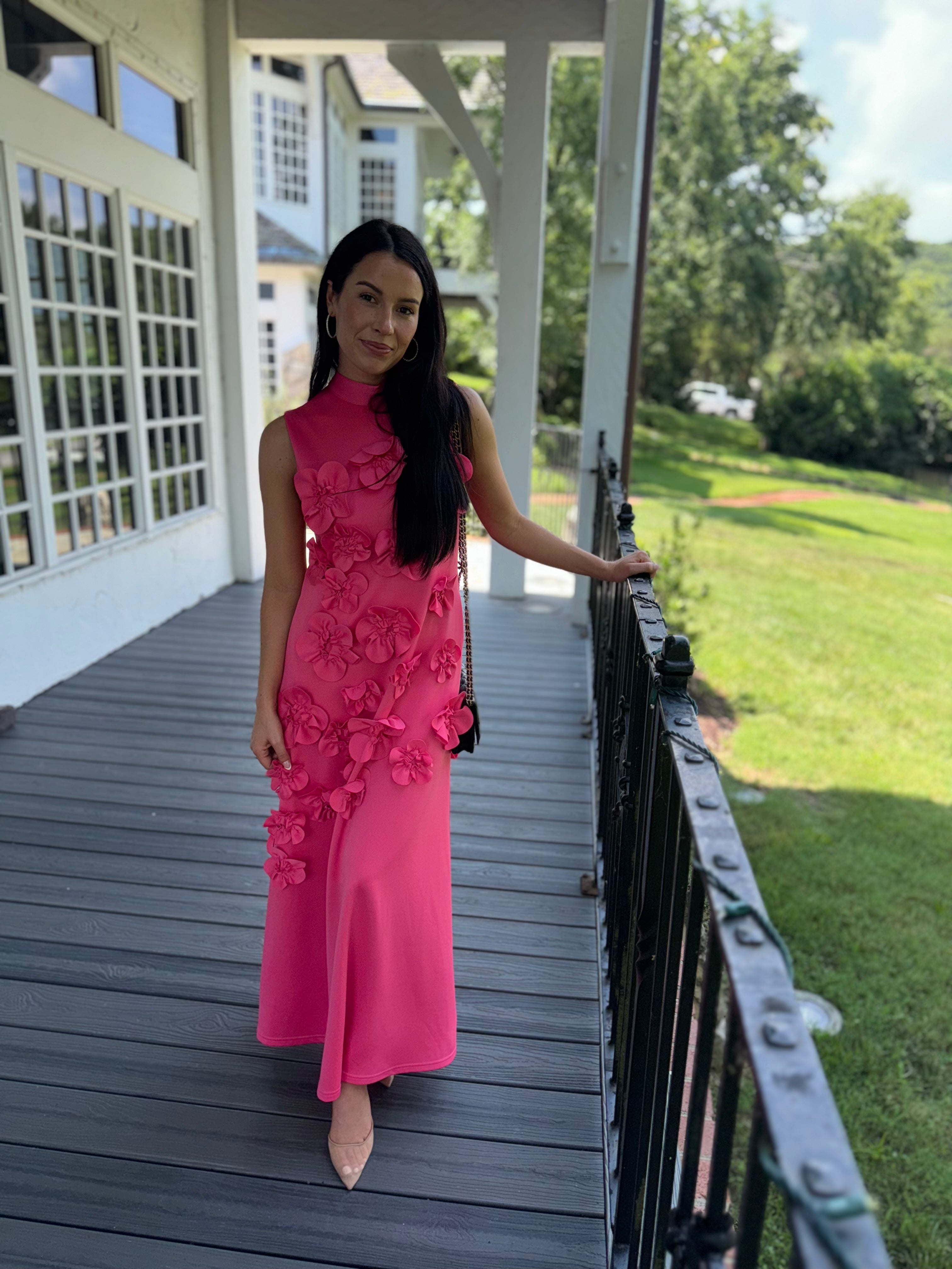 Pink Floral Maxi Dress