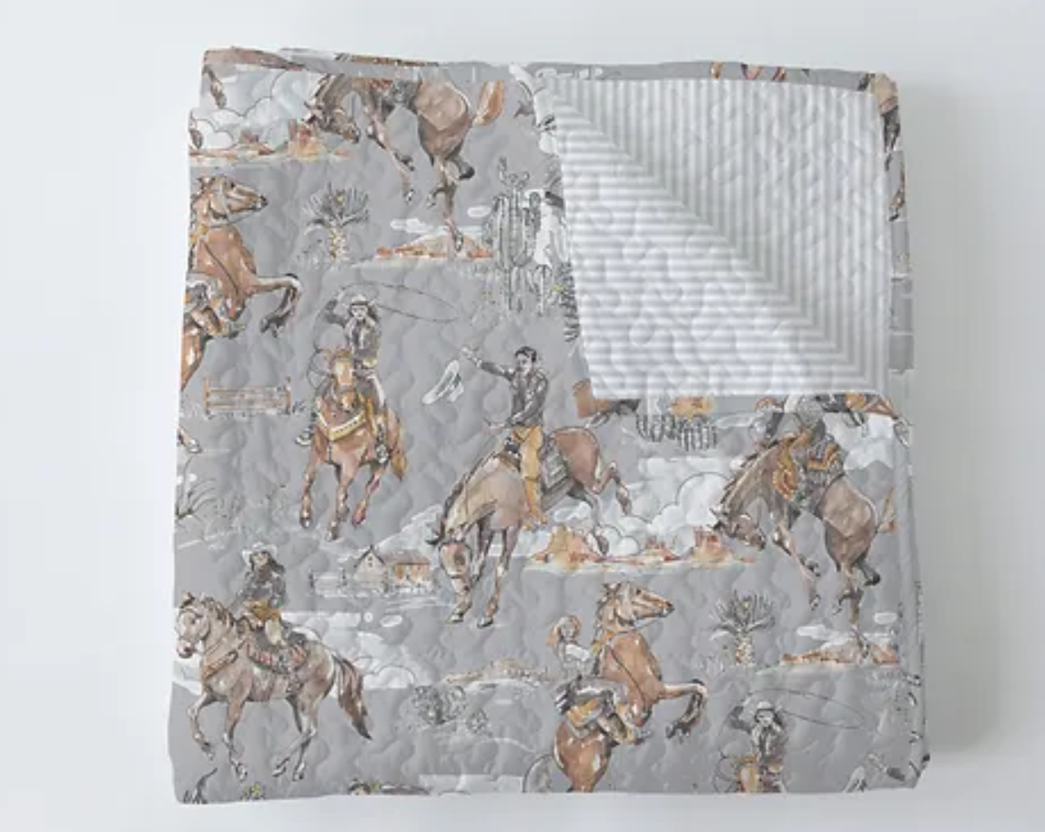 Cowgirl Quilt in Grey