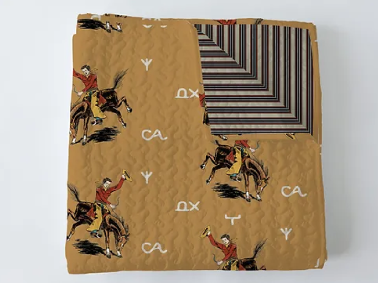 Lazy J Quilt in Gold