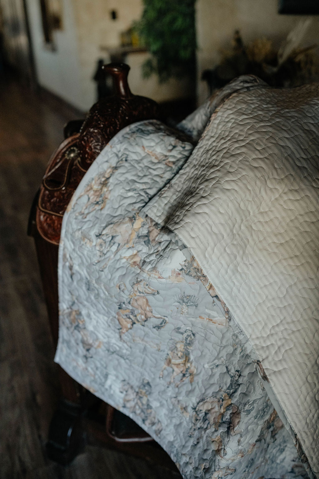 Cowgirl Quilt in Grey