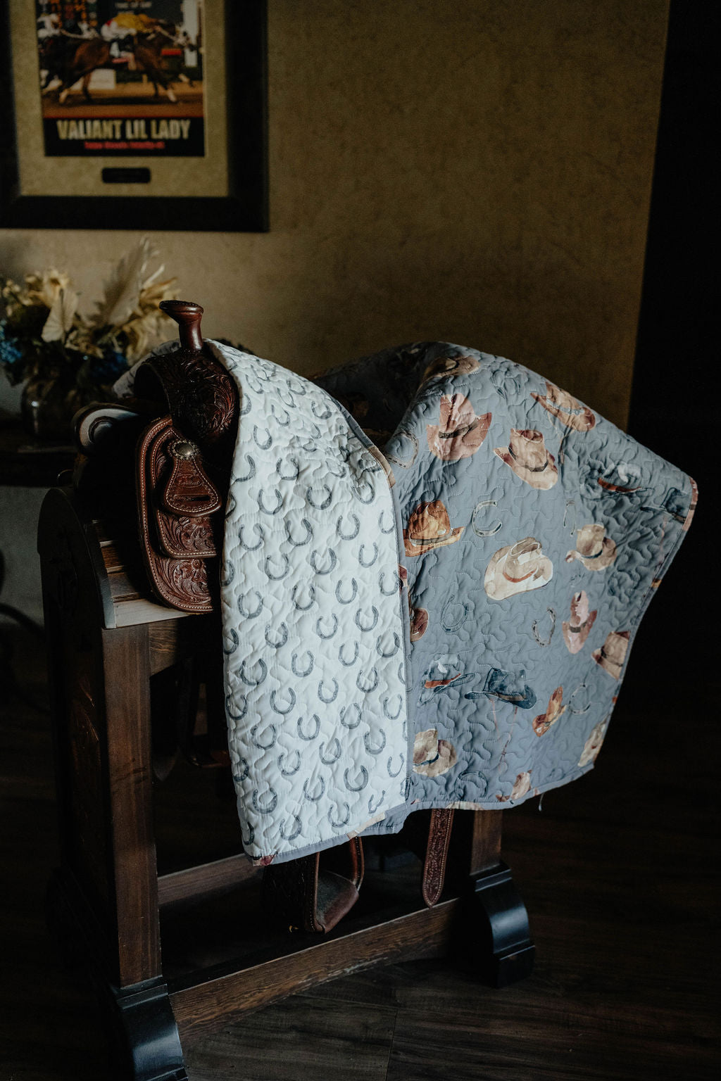 Cowboy Hat Quilt in Charcoal