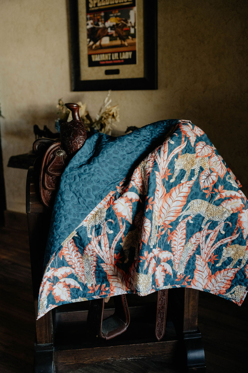 Cheetah Teal Quilt