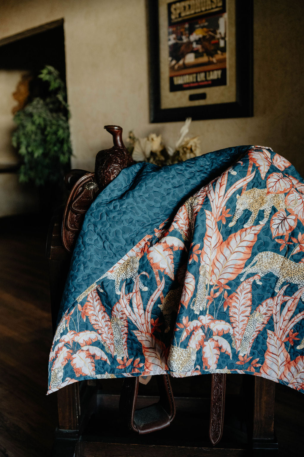 Cheetah Teal Quilt