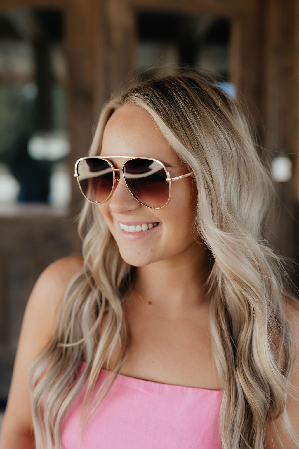 Classic Aviator Brown Ombre Sunnies