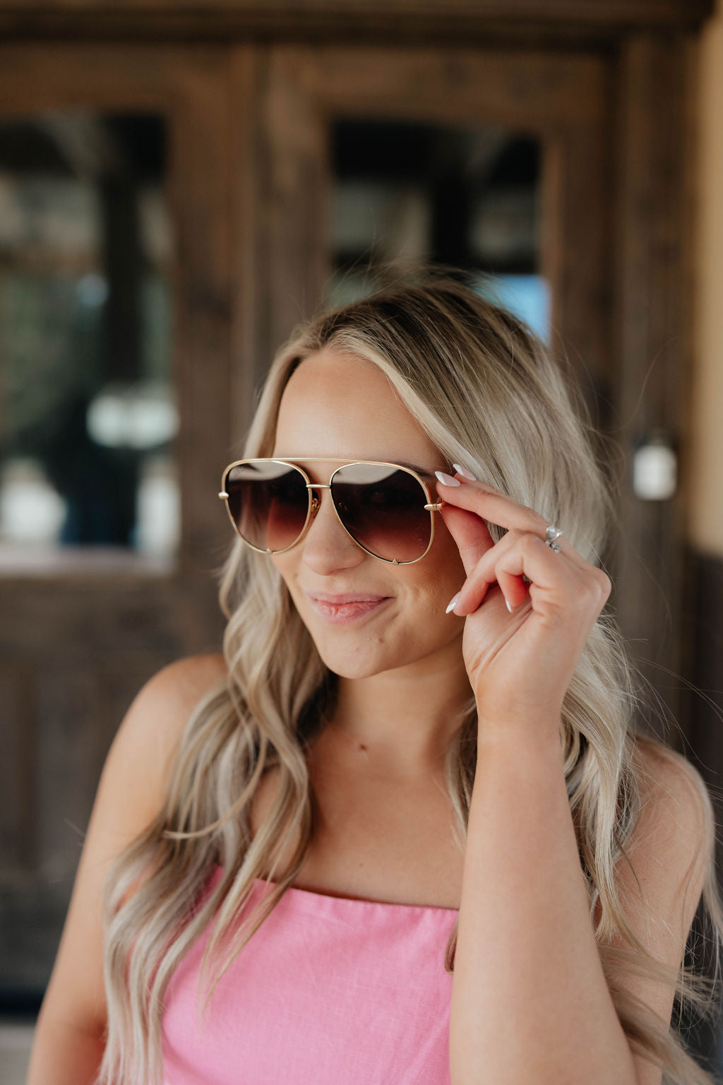 Classic Aviator Brown Ombre Sunnies