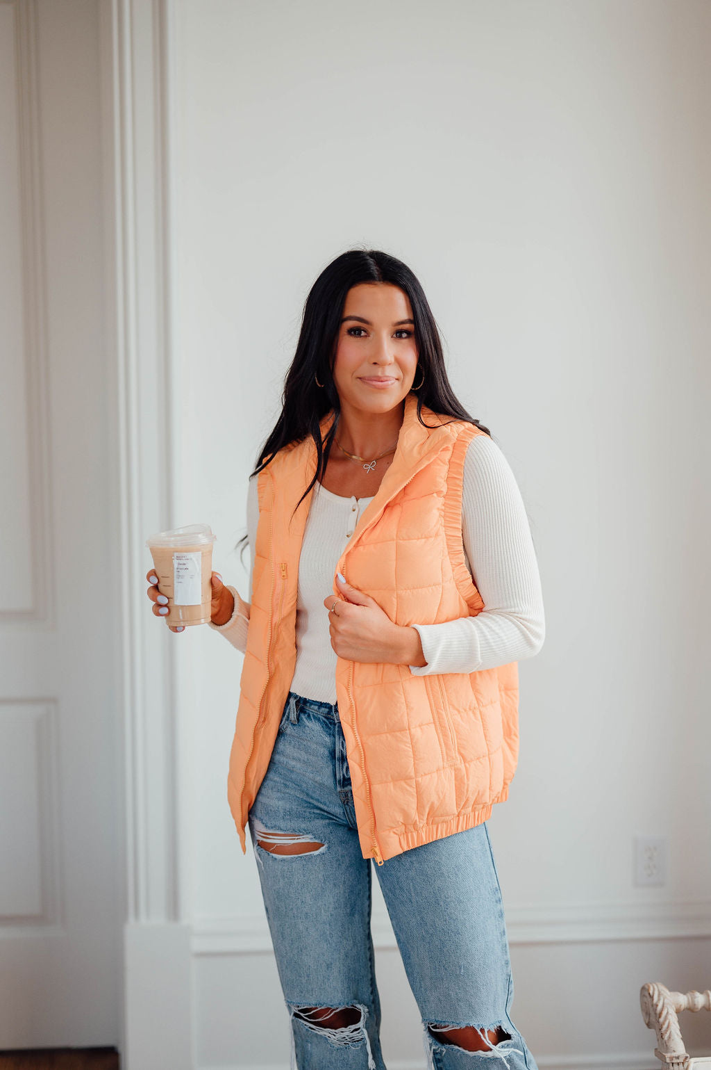 Orange Puffer Vest