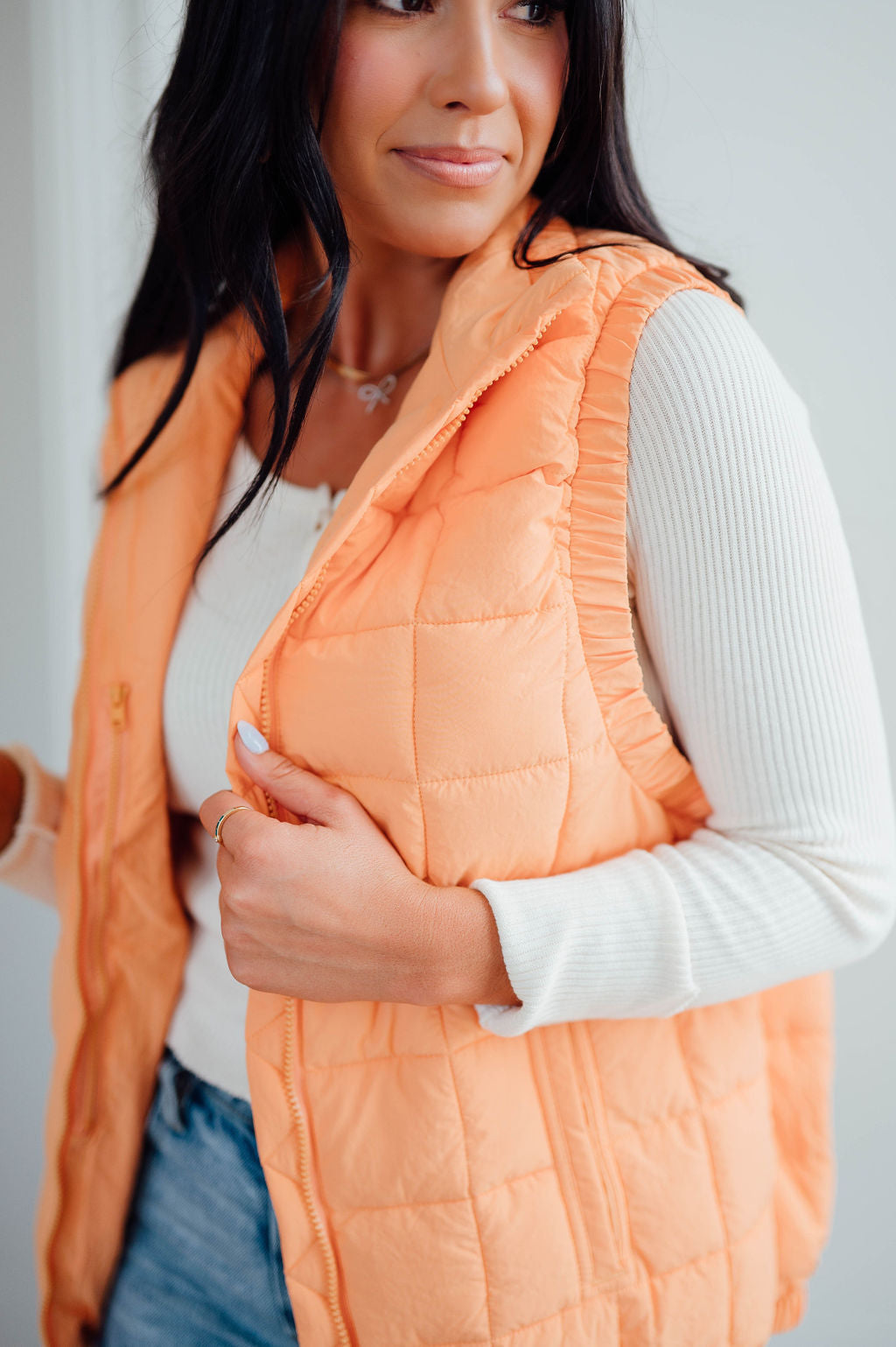 Orange Puffer Vest