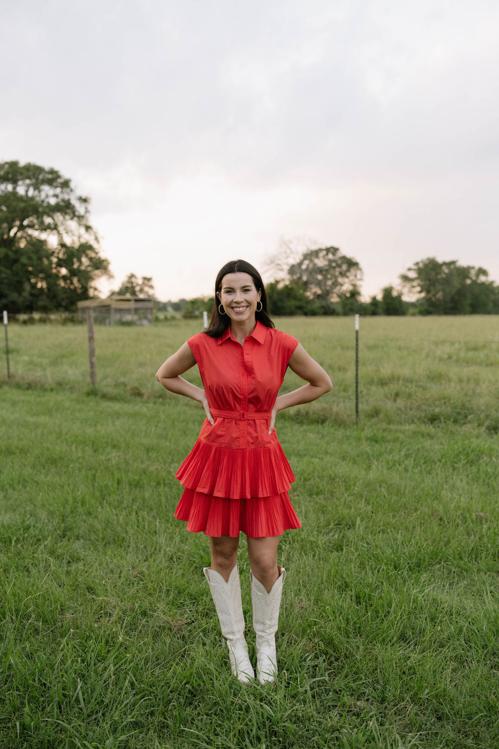 Red Tiered Dress