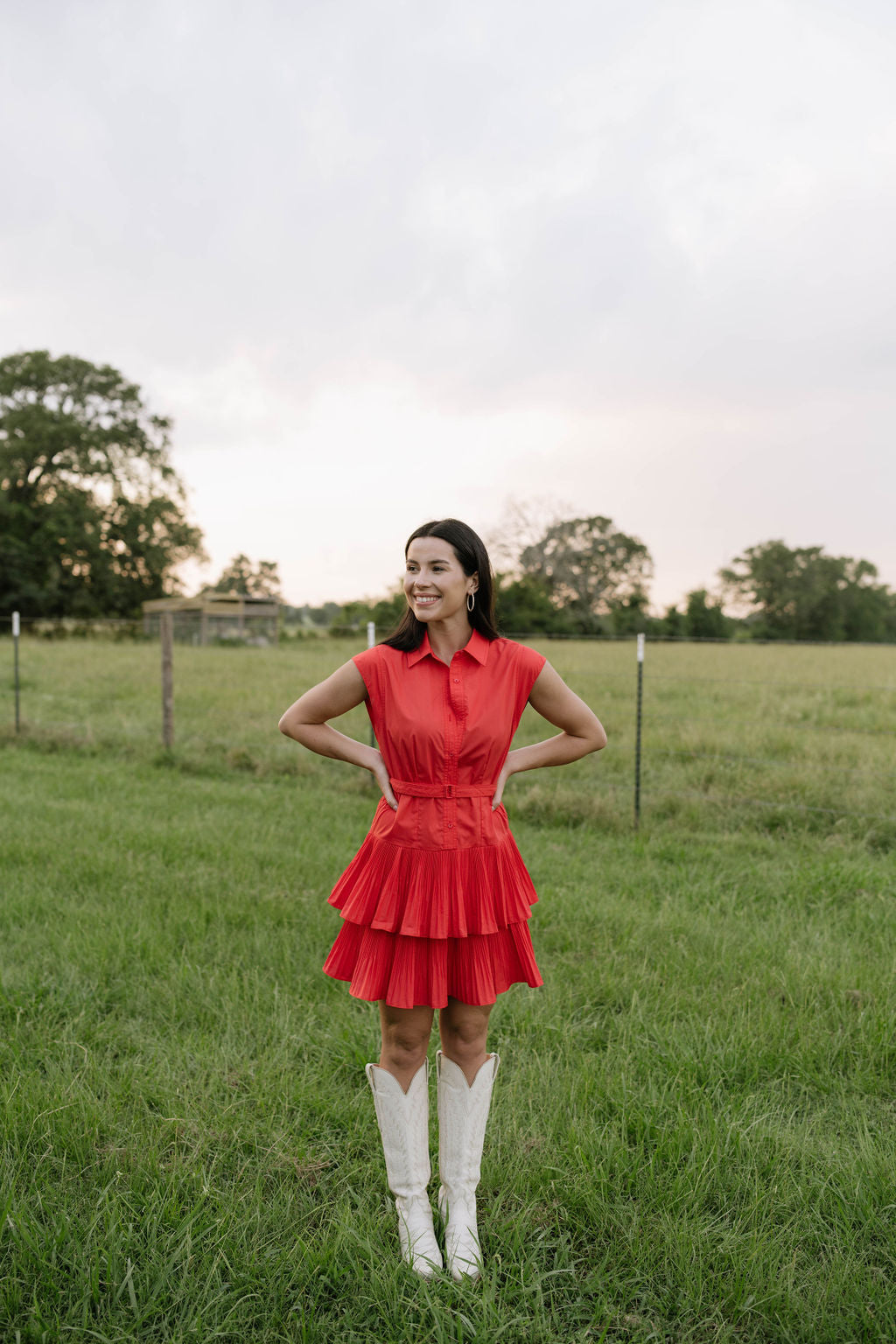 Red Tiered Dress