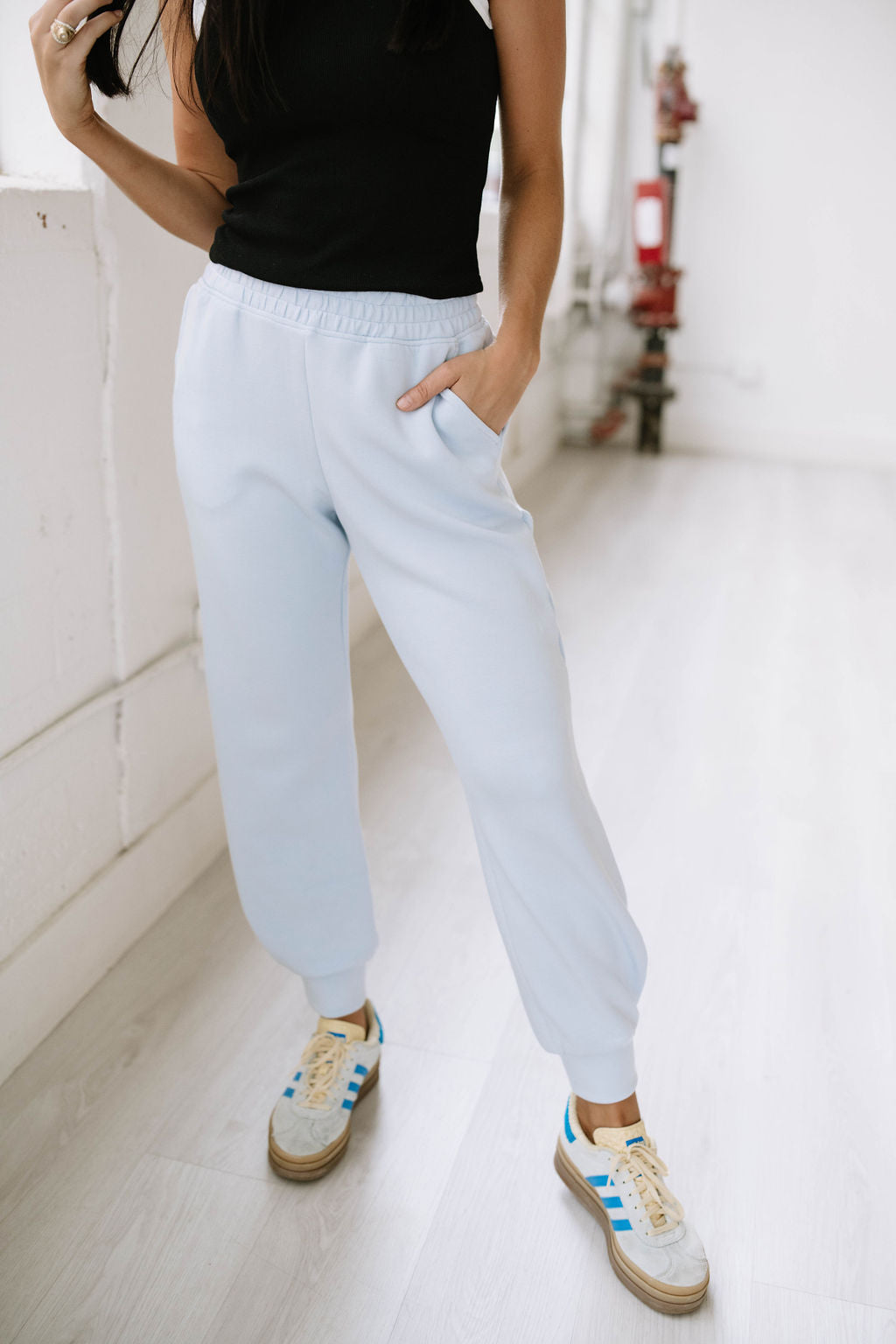 Scuba Joggers in Soft Blue
