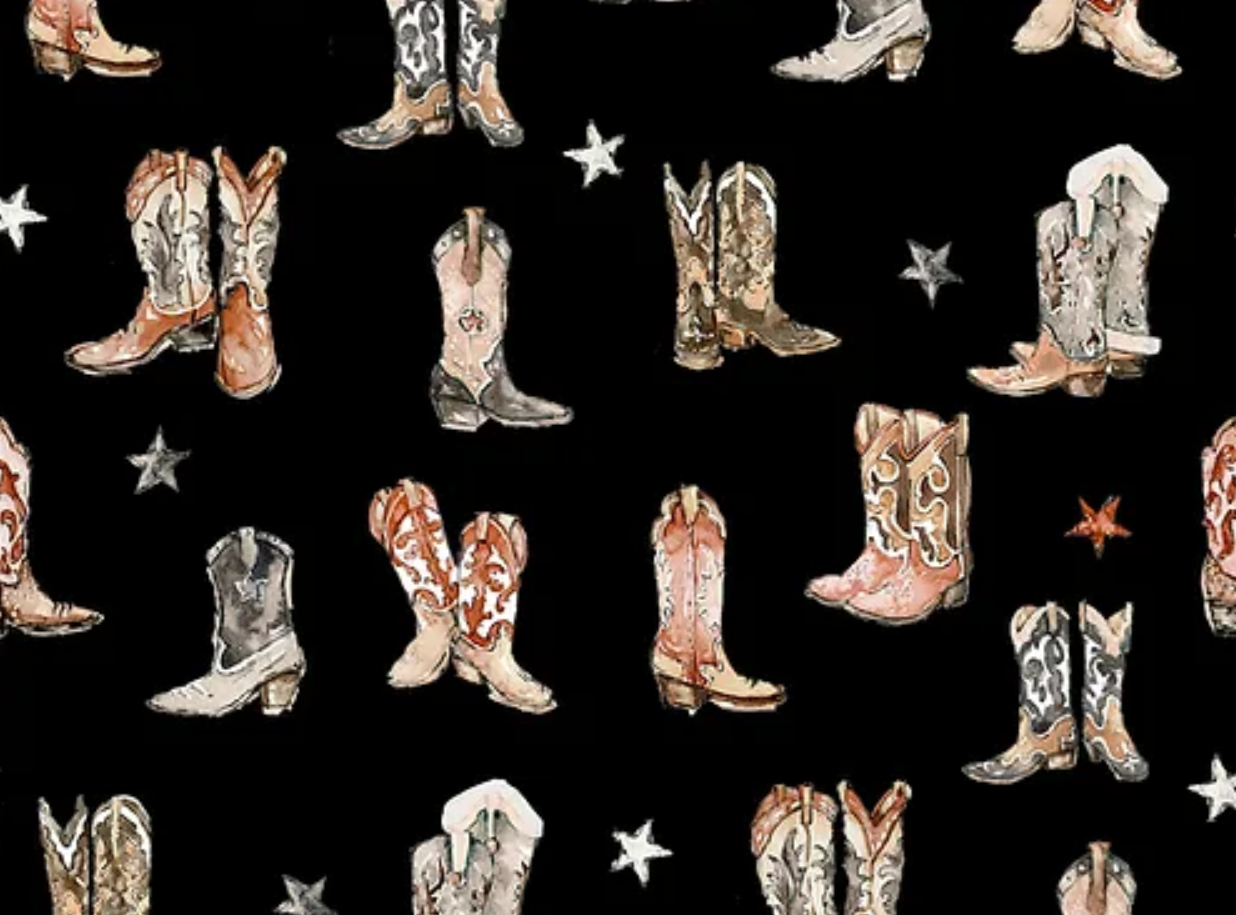 Thunderbird Boots Quilt in black