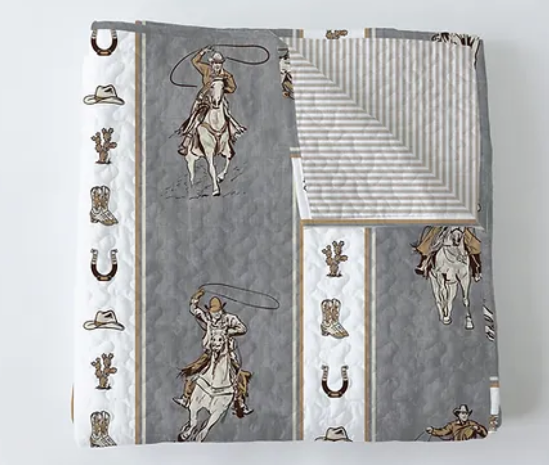 Western Cowboy Stripe Quilt