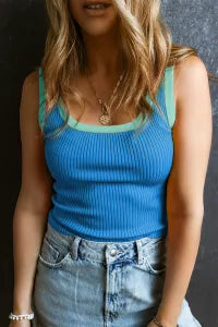 Drew Ribbed Knit Tank Top