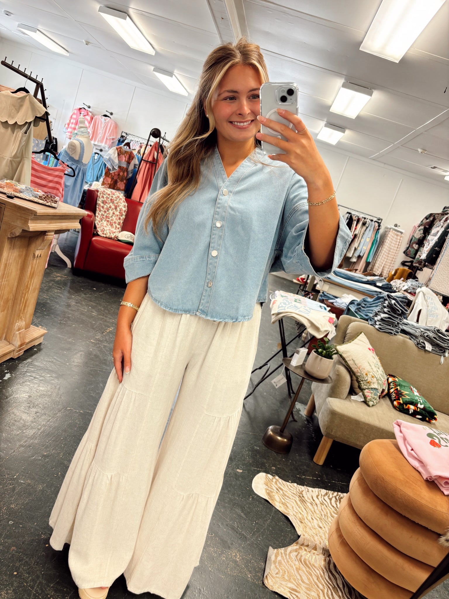 Linen Palazzo Pants