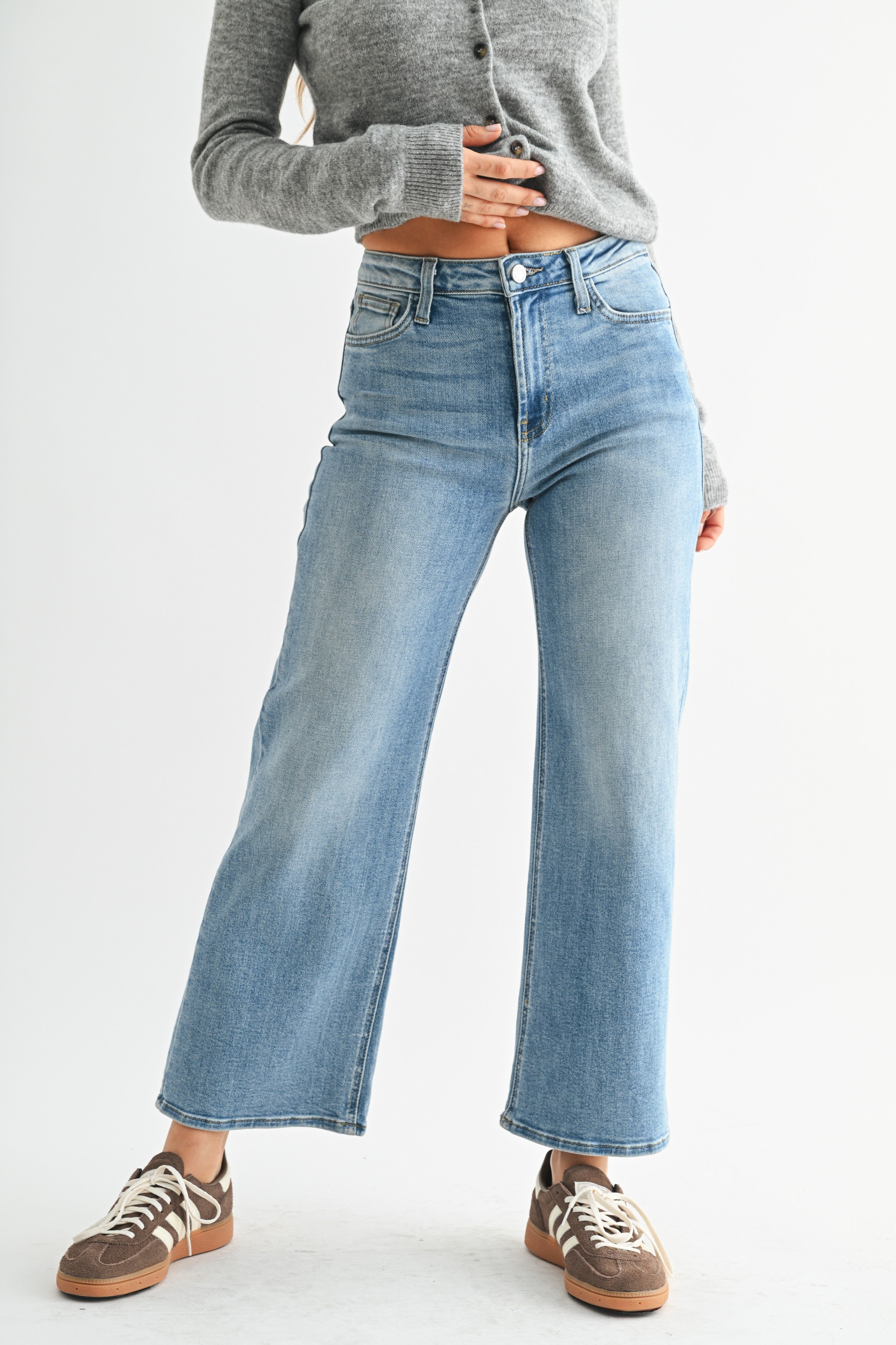 High Rise Wide Leg Jeans by Just Black Denim