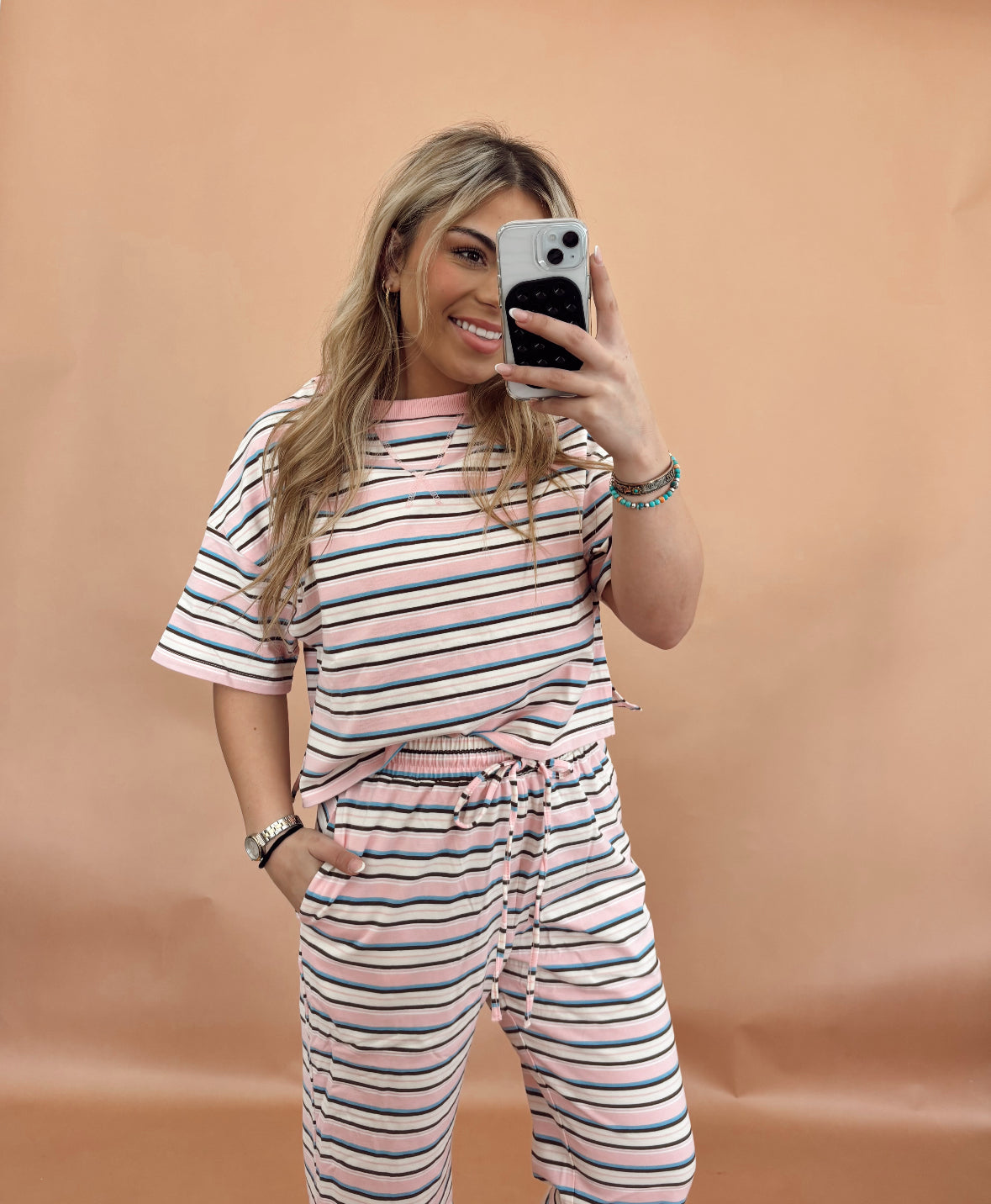 Pink Striped Set