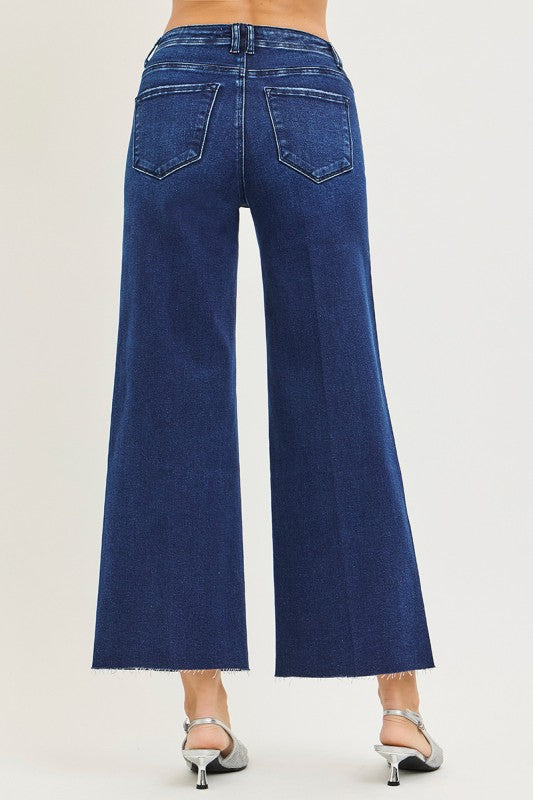 High Rise Ankle Wide Jeans by Risen