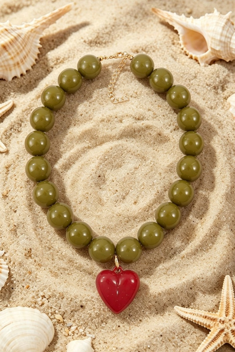 Olive Bubble Necklace