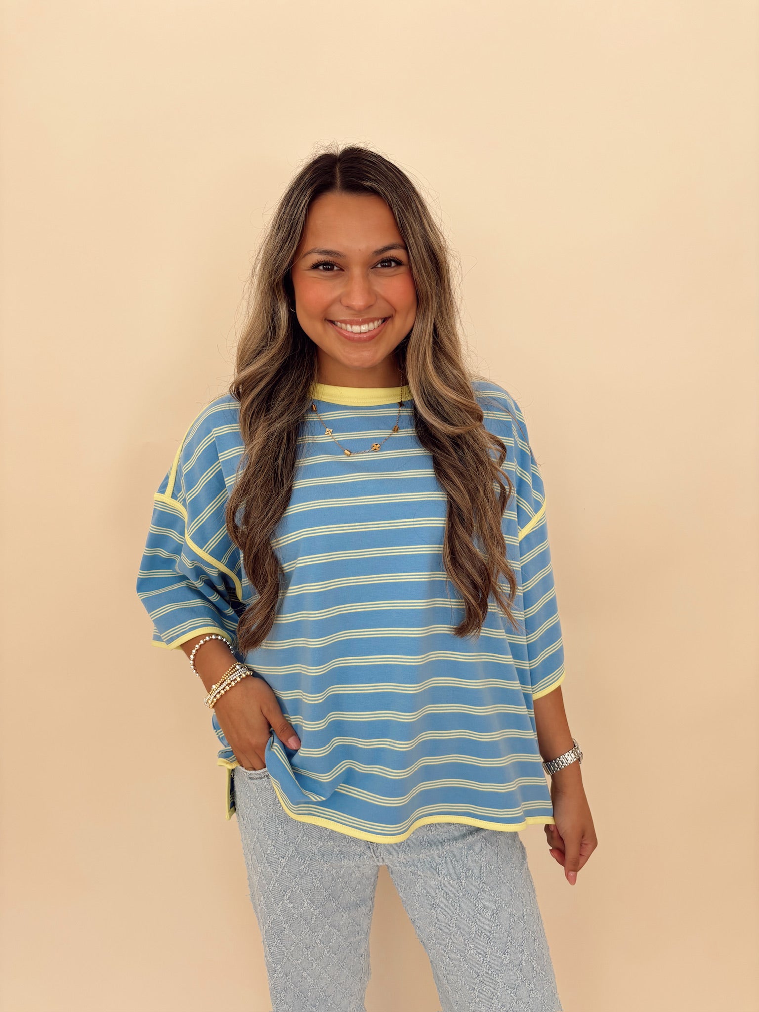 Striped Oversized Relaxed Top