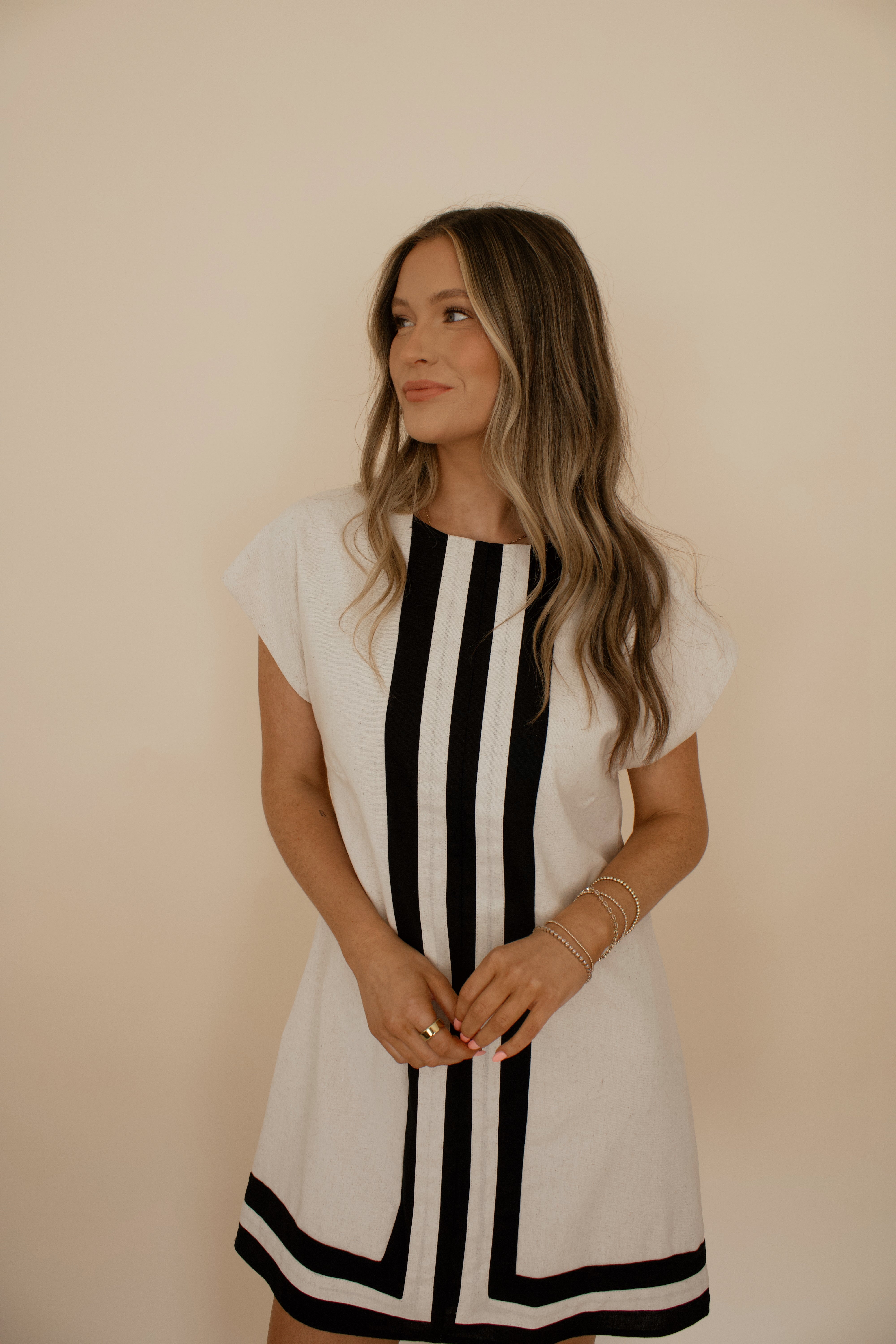 Linen Round Neck Dress