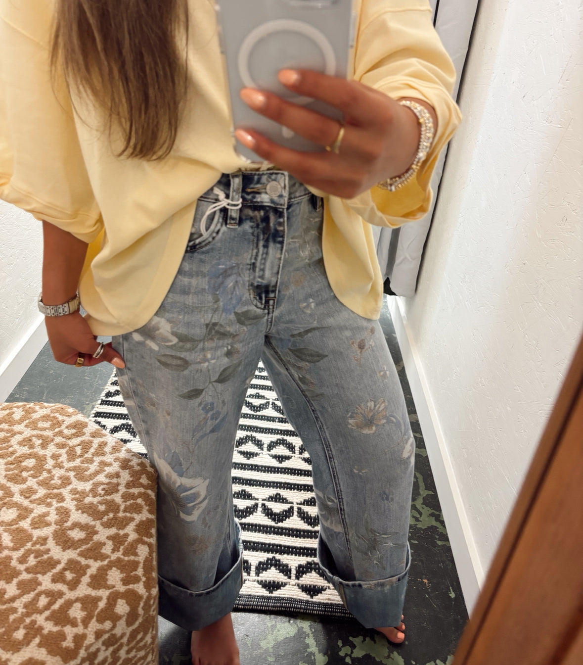 Vervet Flower High Rise Jeans