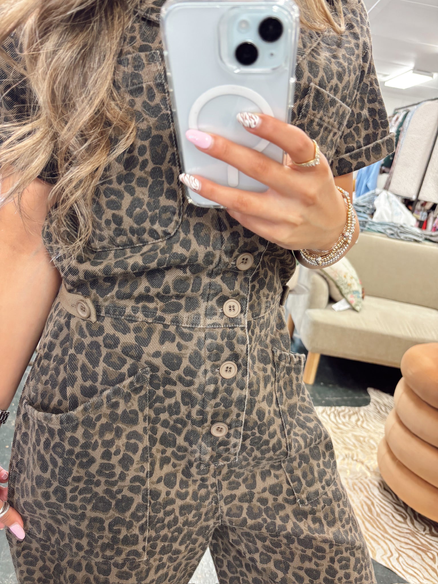 Leopard Short Sleeve Jumpsuit