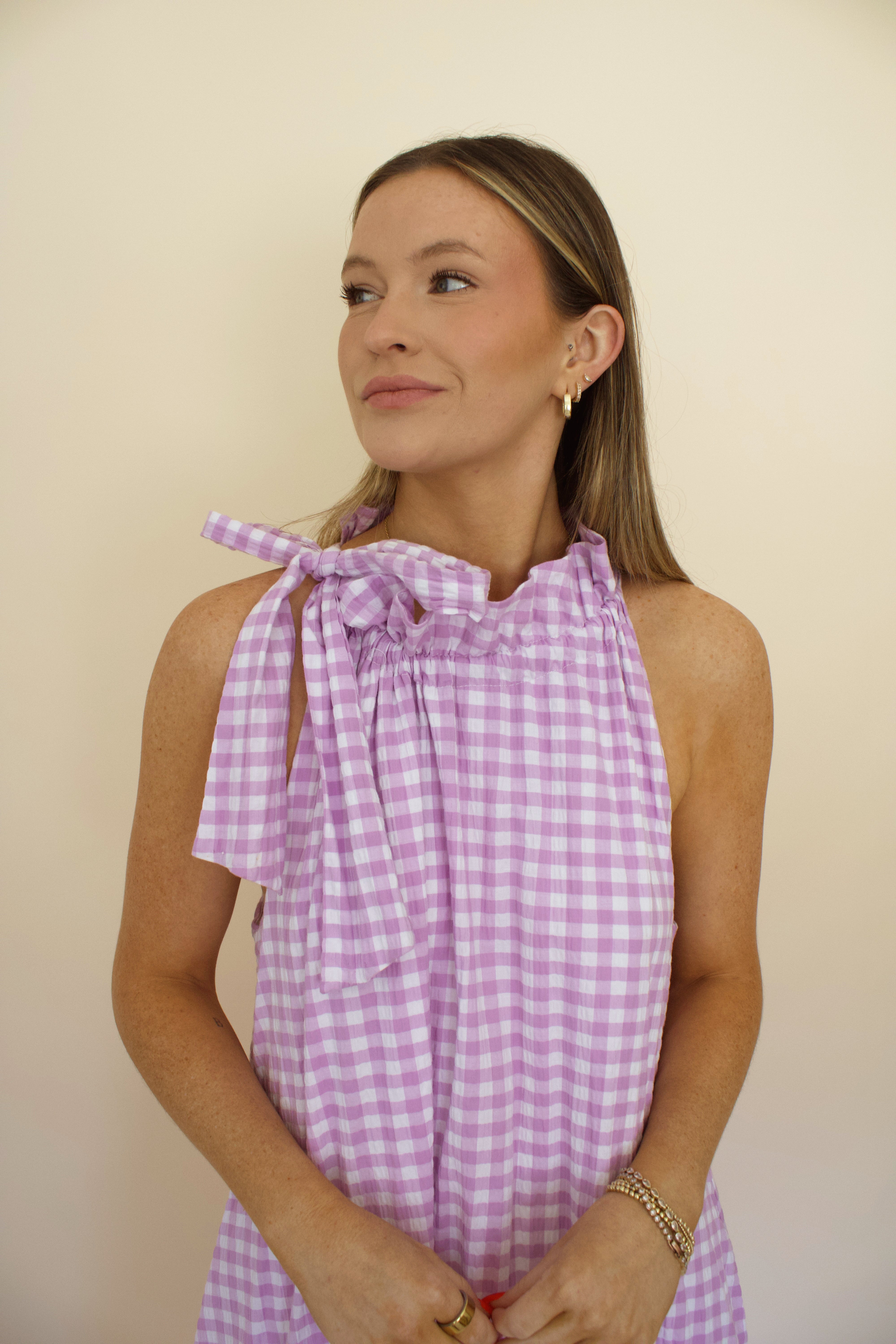 Violetta Ruffle Neck Maxi Dress