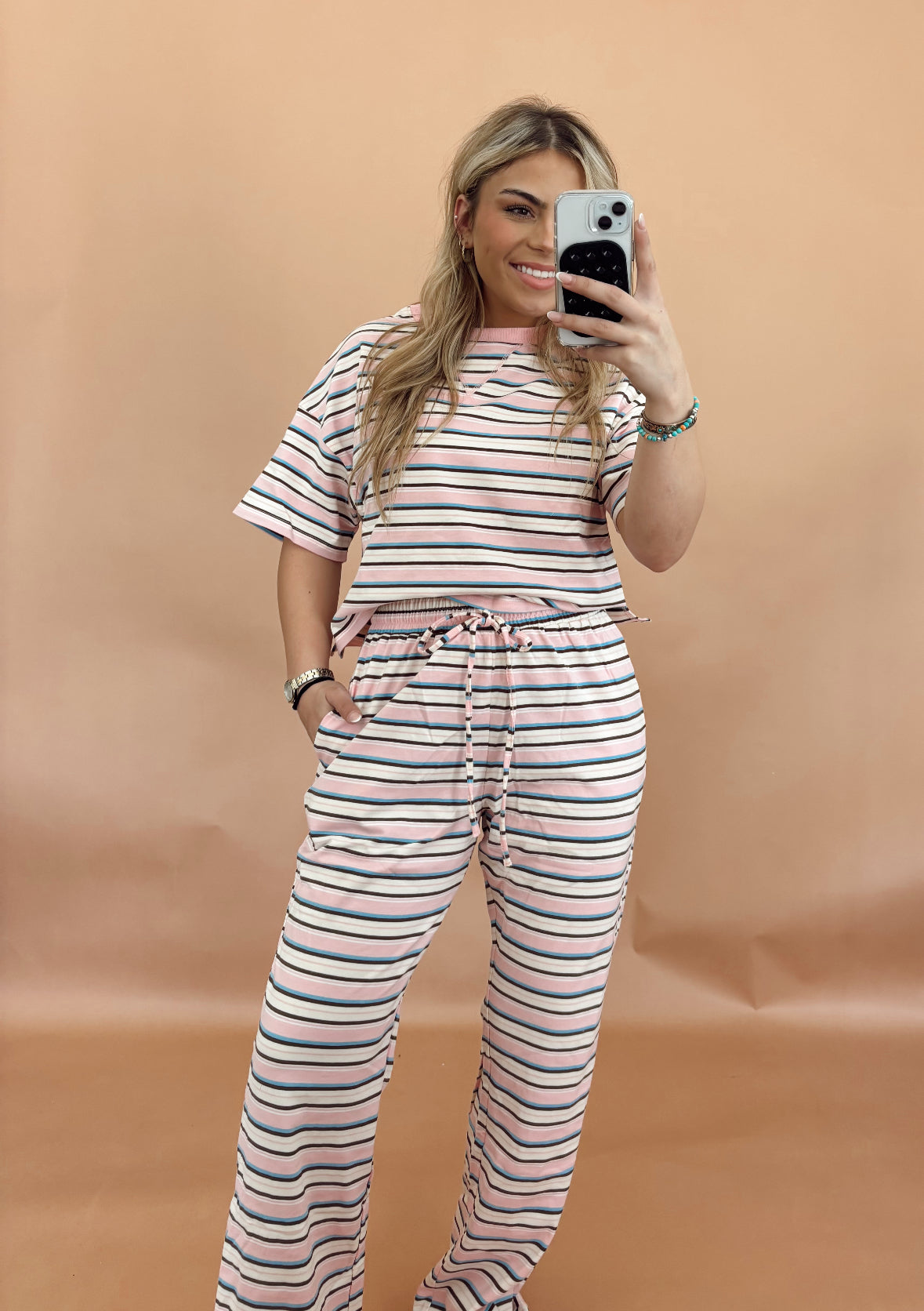Pink Striped Set