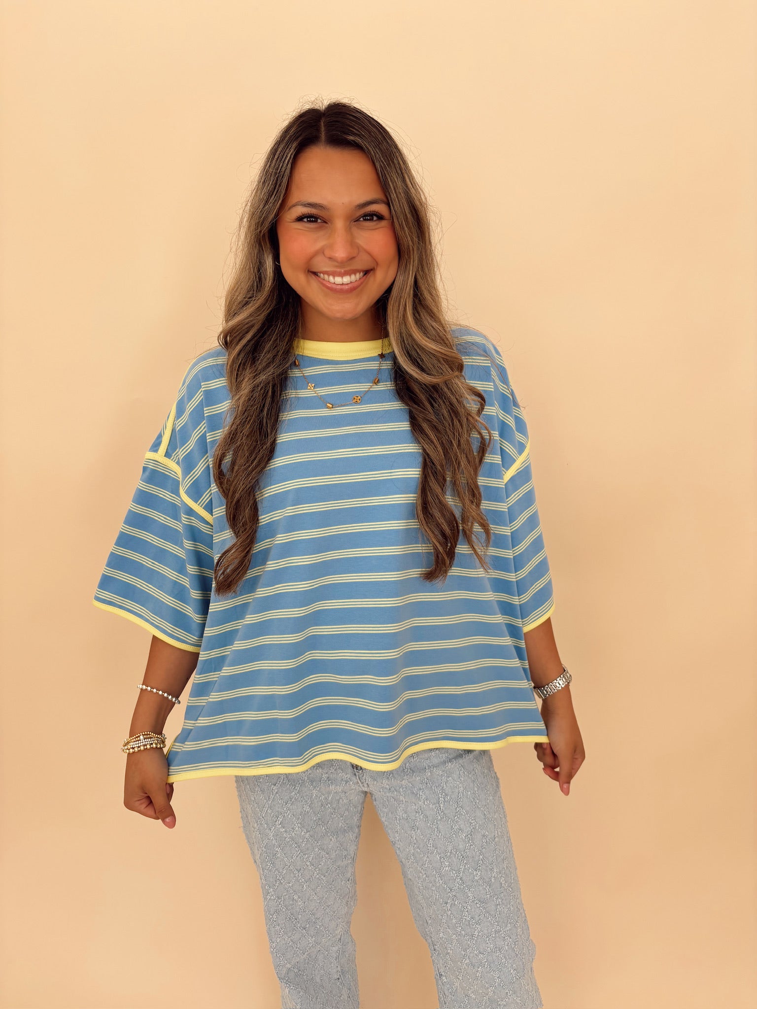 Striped Oversized Relaxed Top
