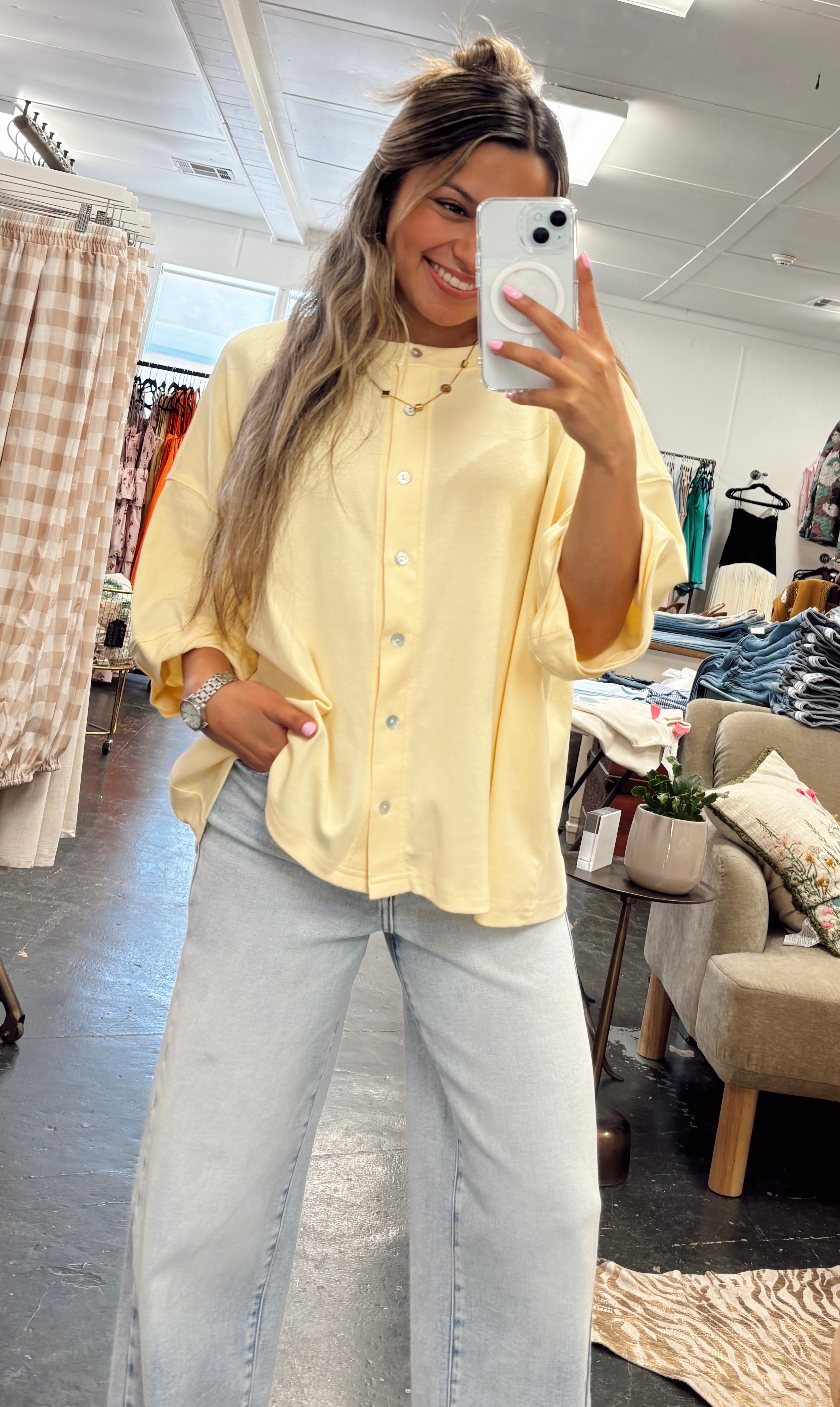 Yellow Lightweight Knit Top