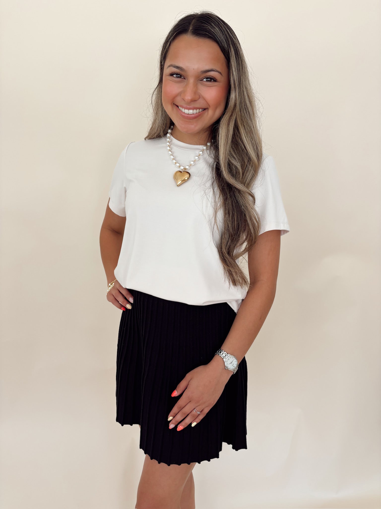 Pleated Skirt in Black