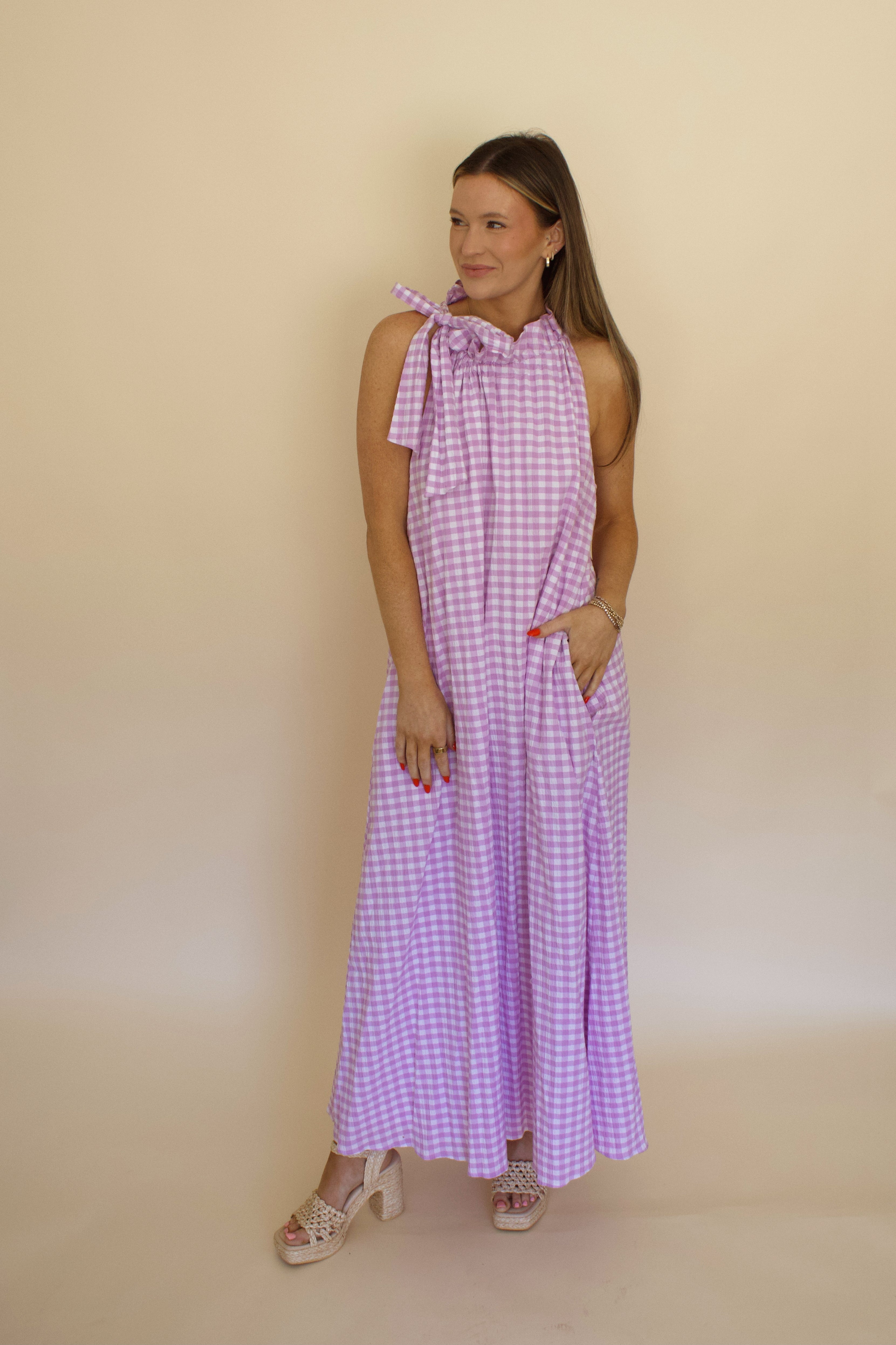 violetta maxi dress Violetta Ruffle Neck Maxi Dress