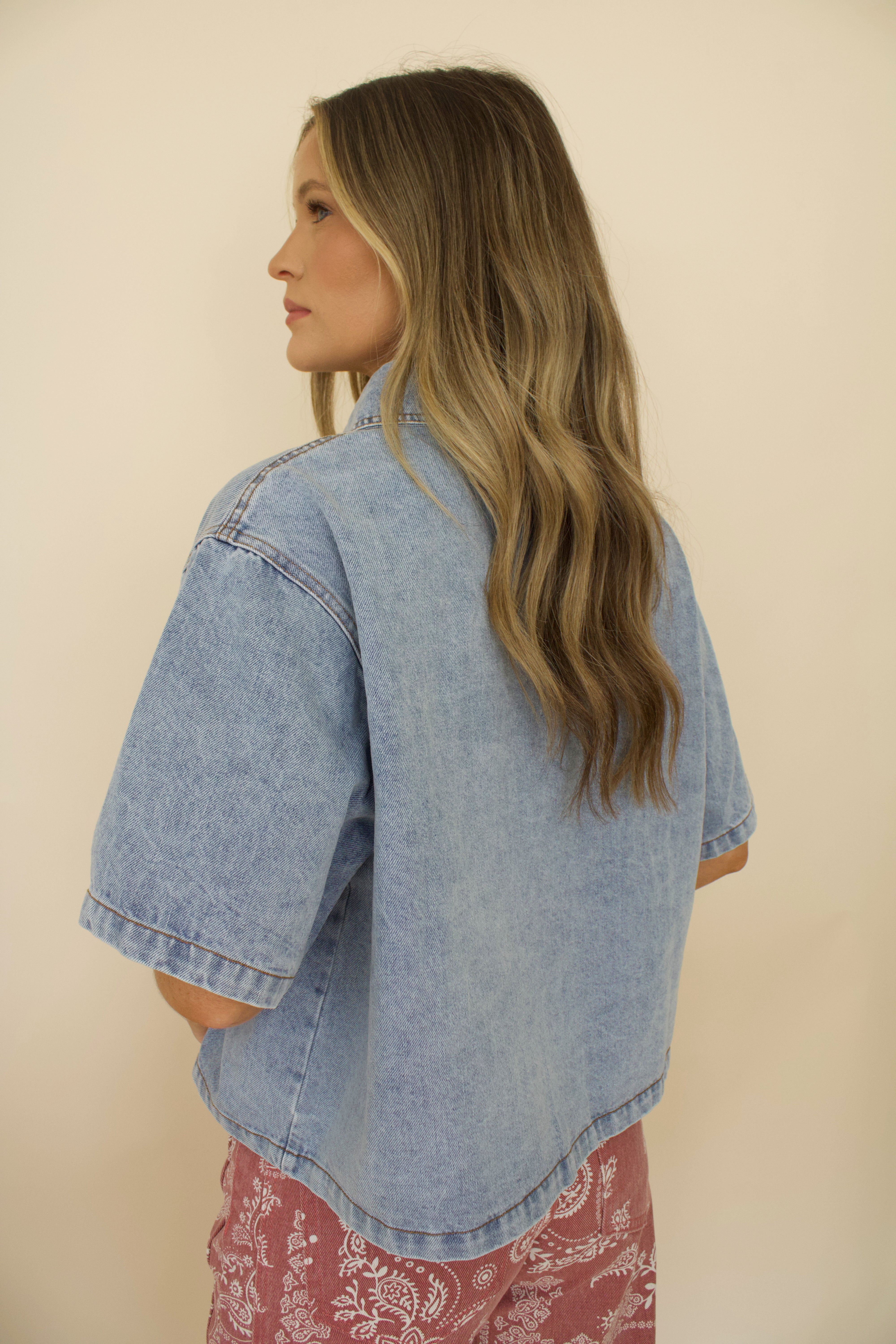 Washed Denim Pocket Shirt