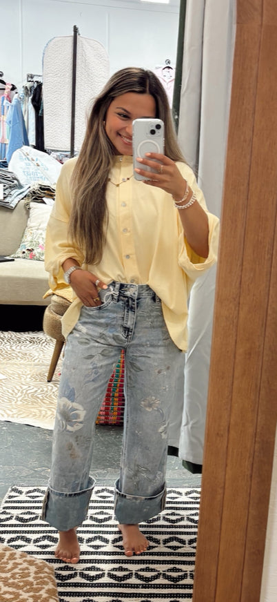 Vervet Flower High Rise Jeans