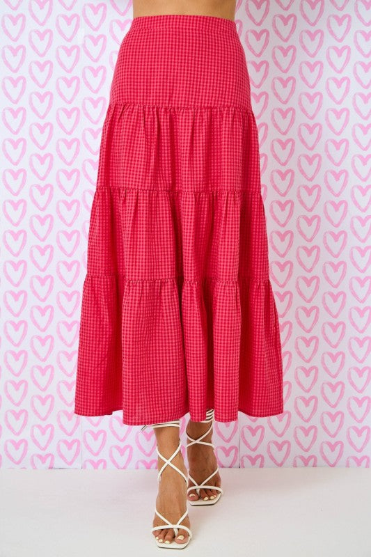 Gingham Maxi Skirt