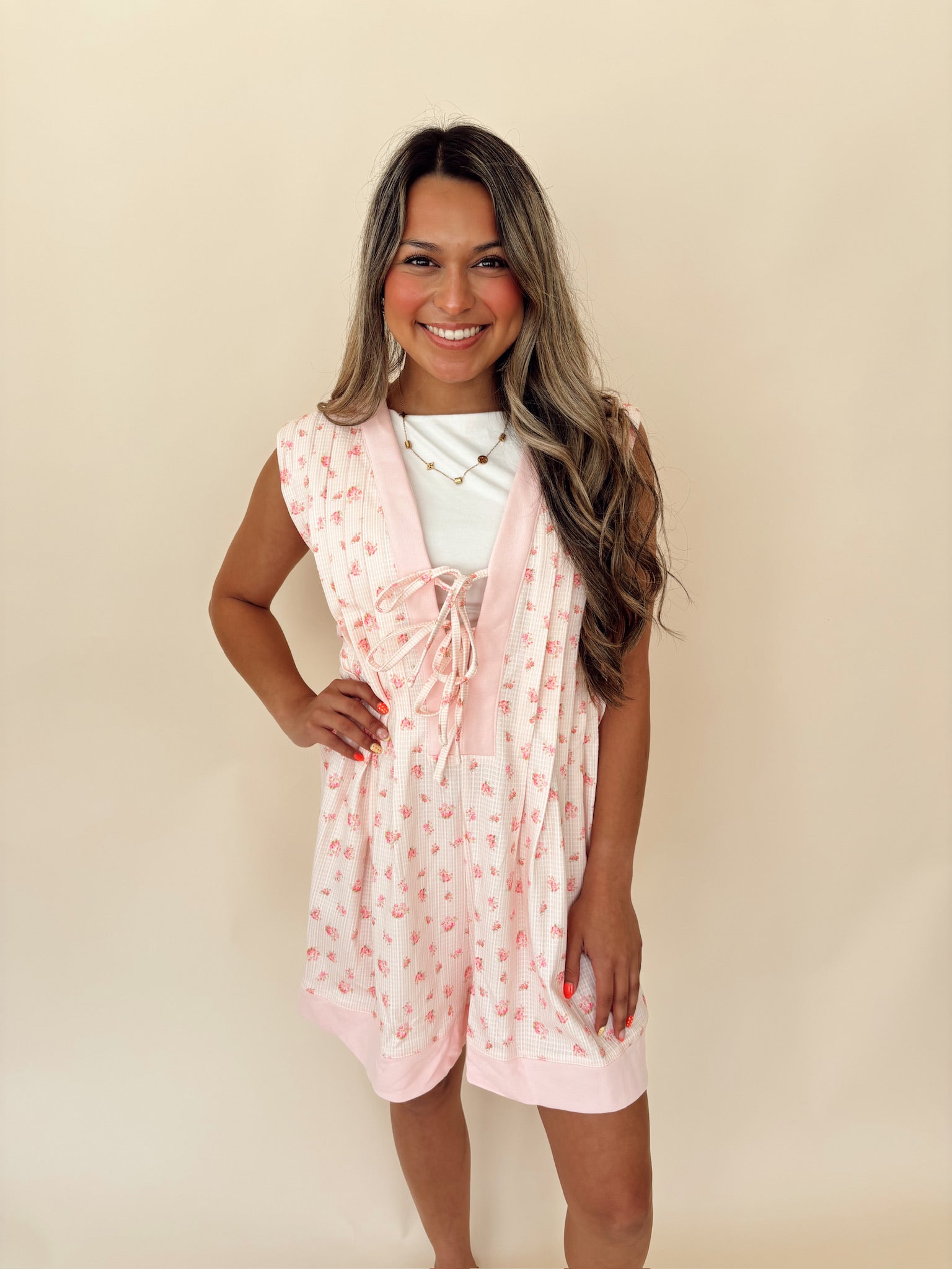 Floral Sleeveless Romper