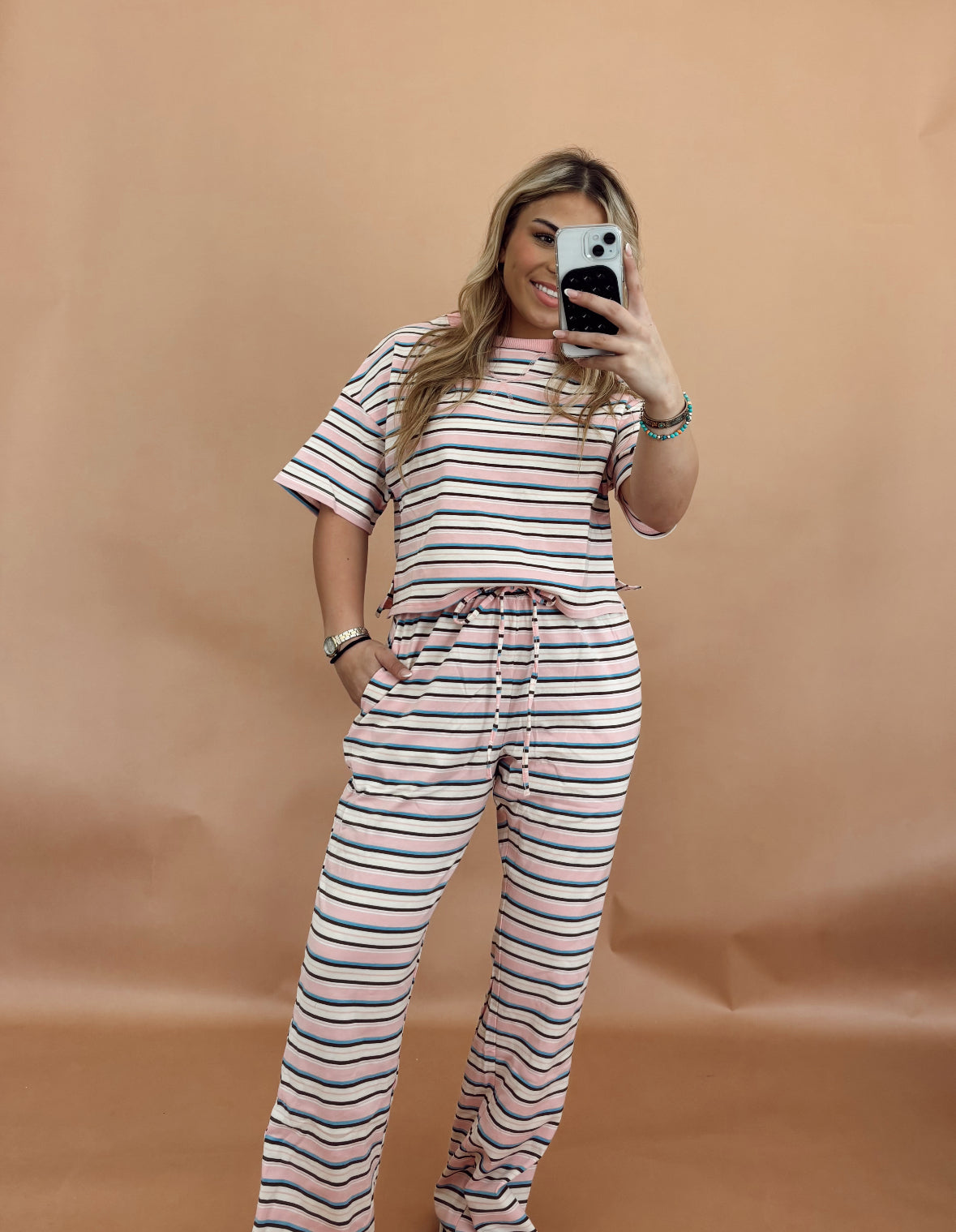 Pink Striped Set