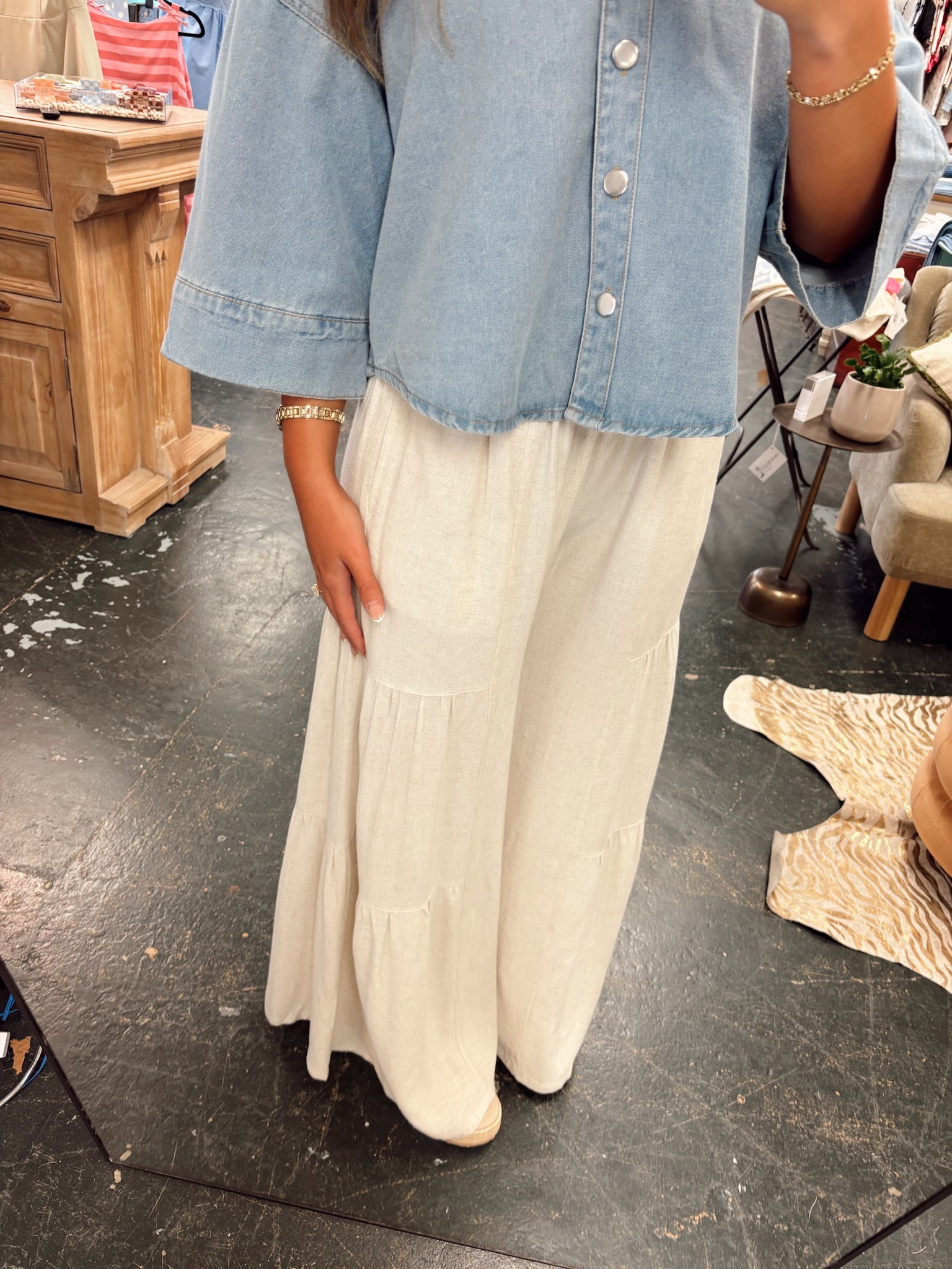 Linen Palazzo Pants