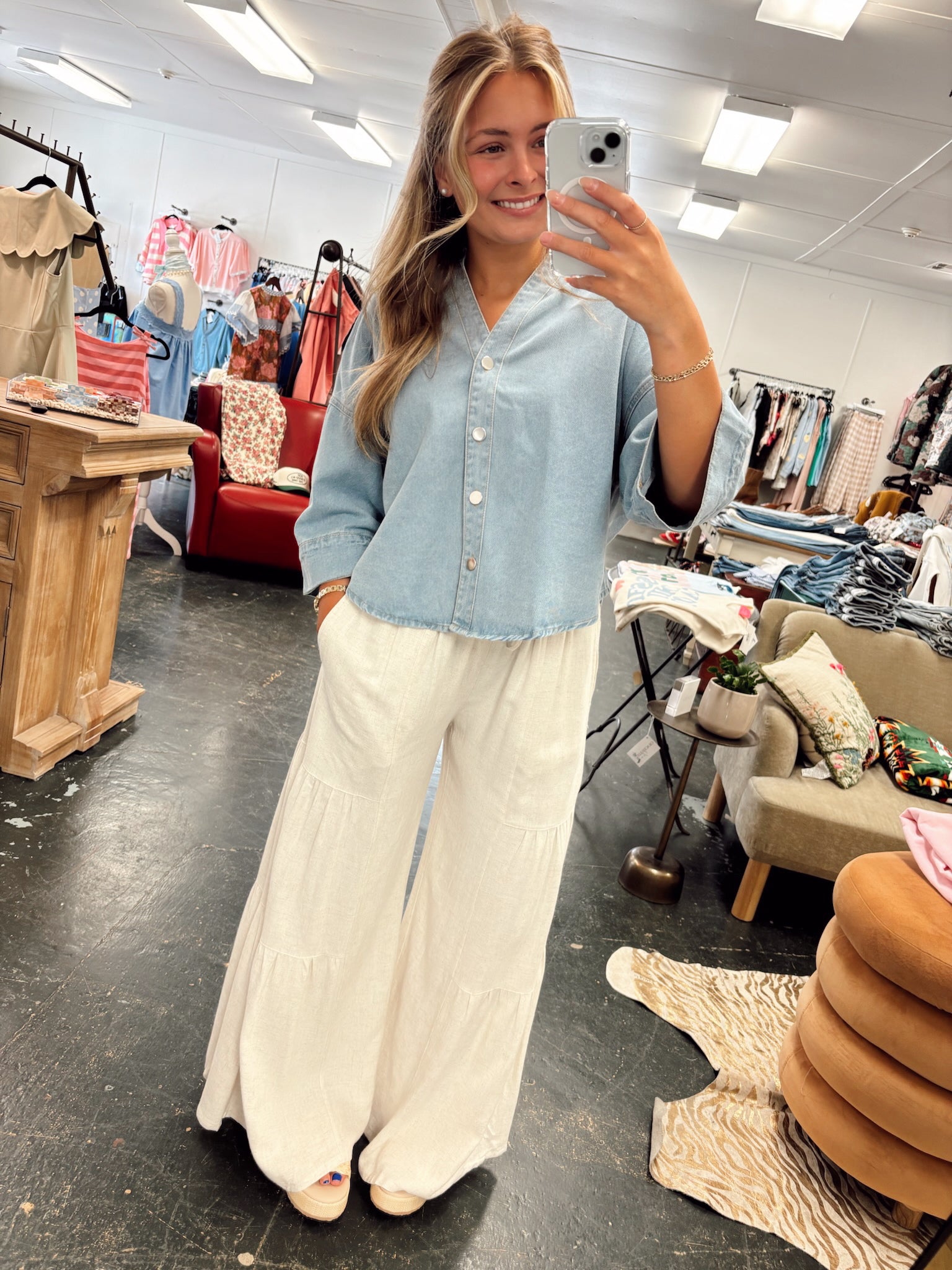 Linen Palazzo Pants