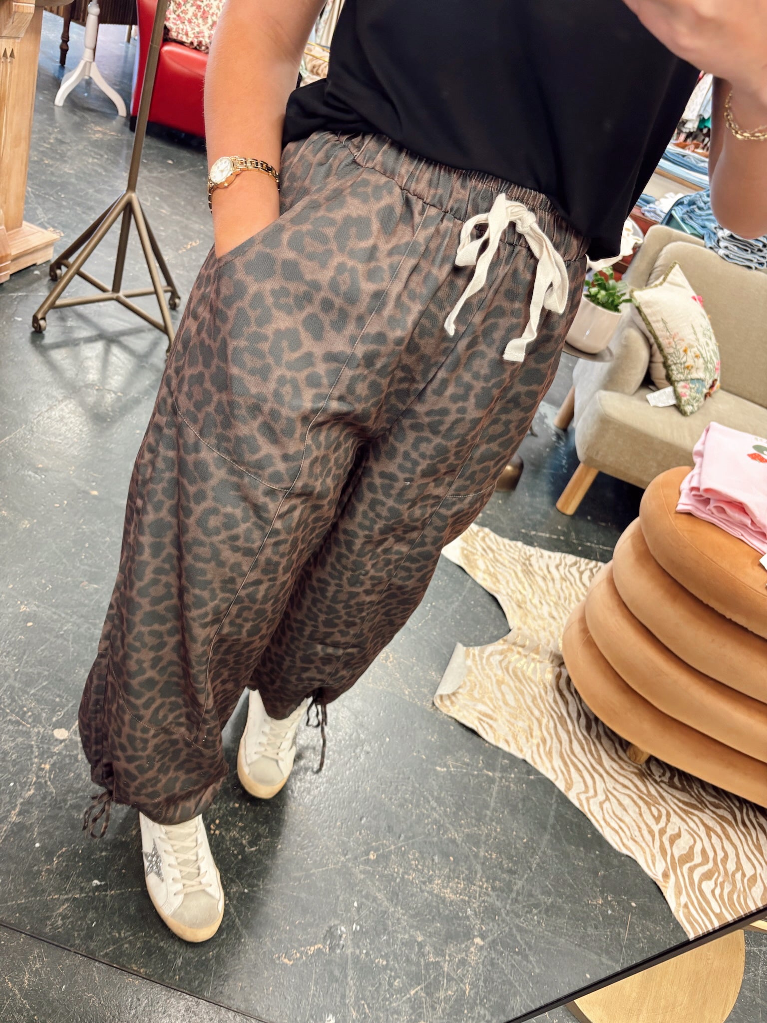 Leopard Print Balloon Pants