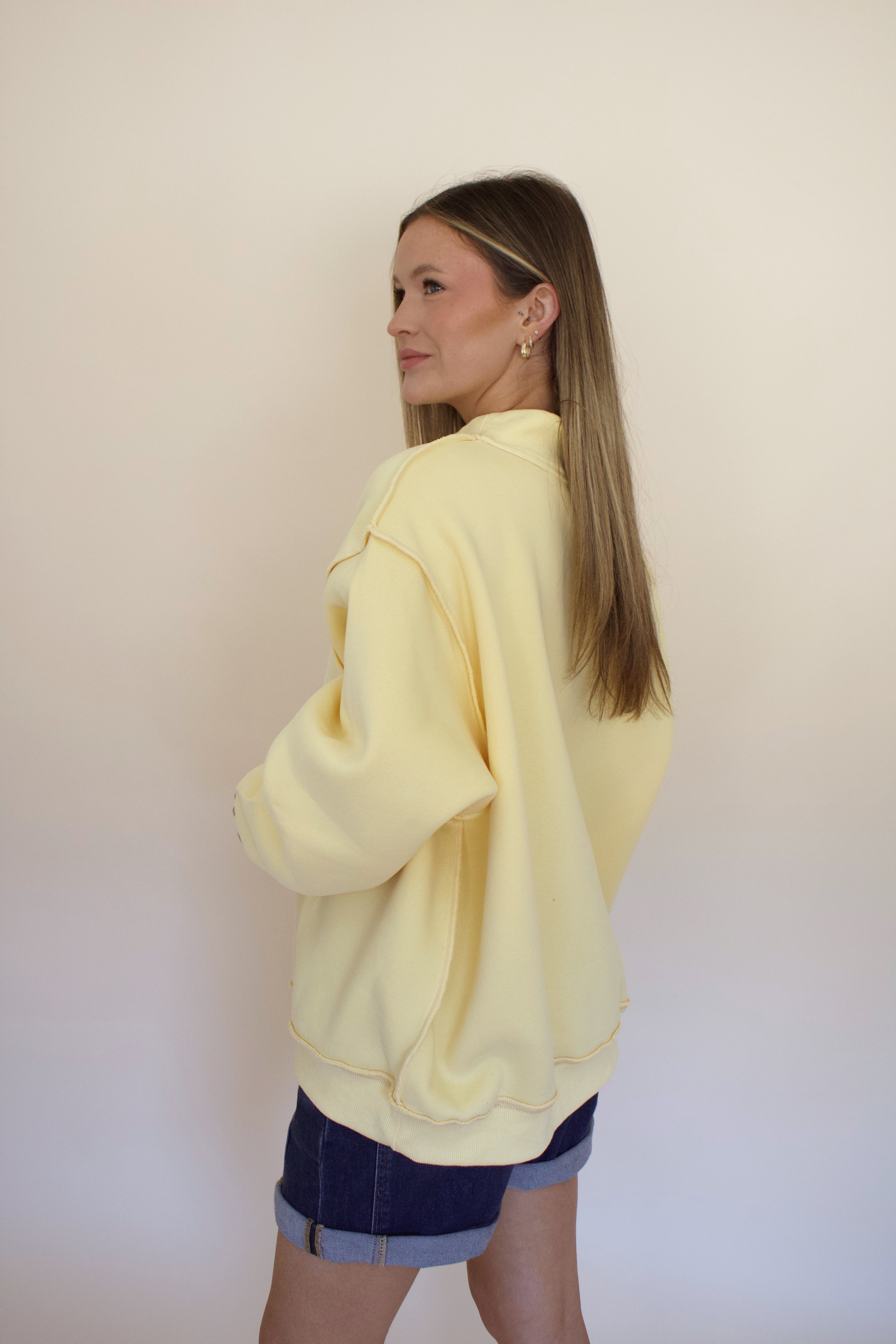 Butter Yellow Mock Neck
