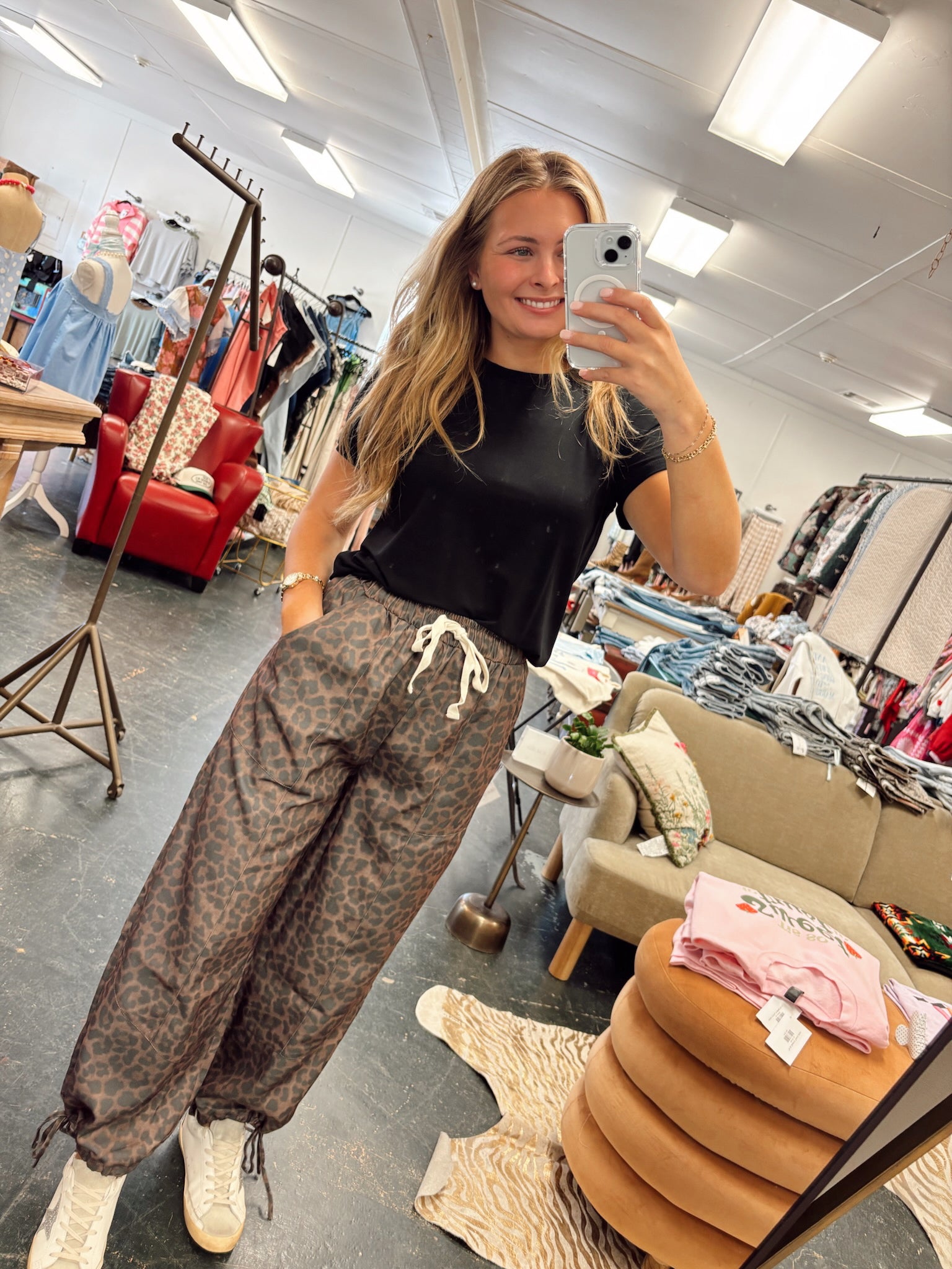 Leopard Print Balloon Pants