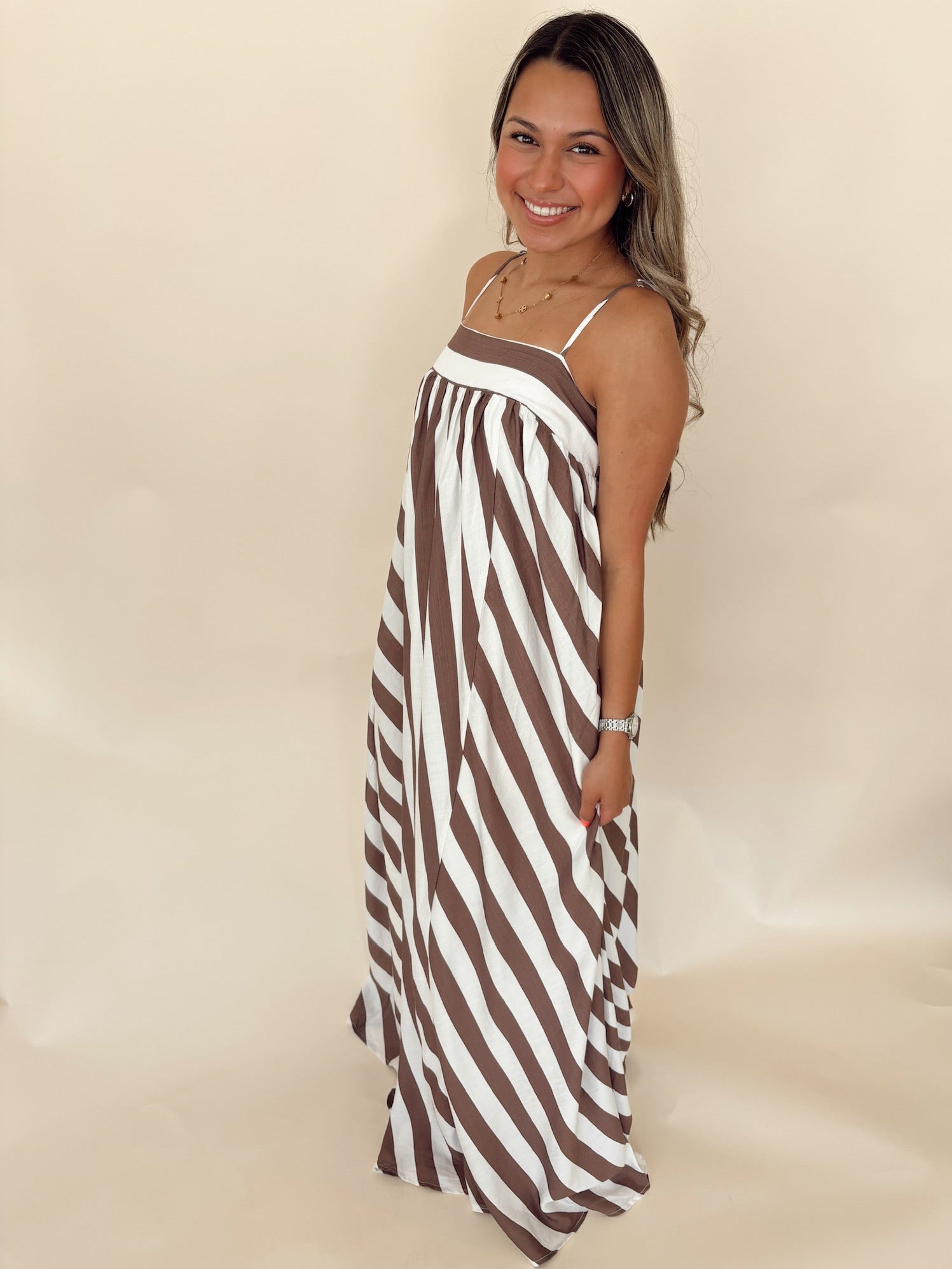 Coco Striped Maxi Dress