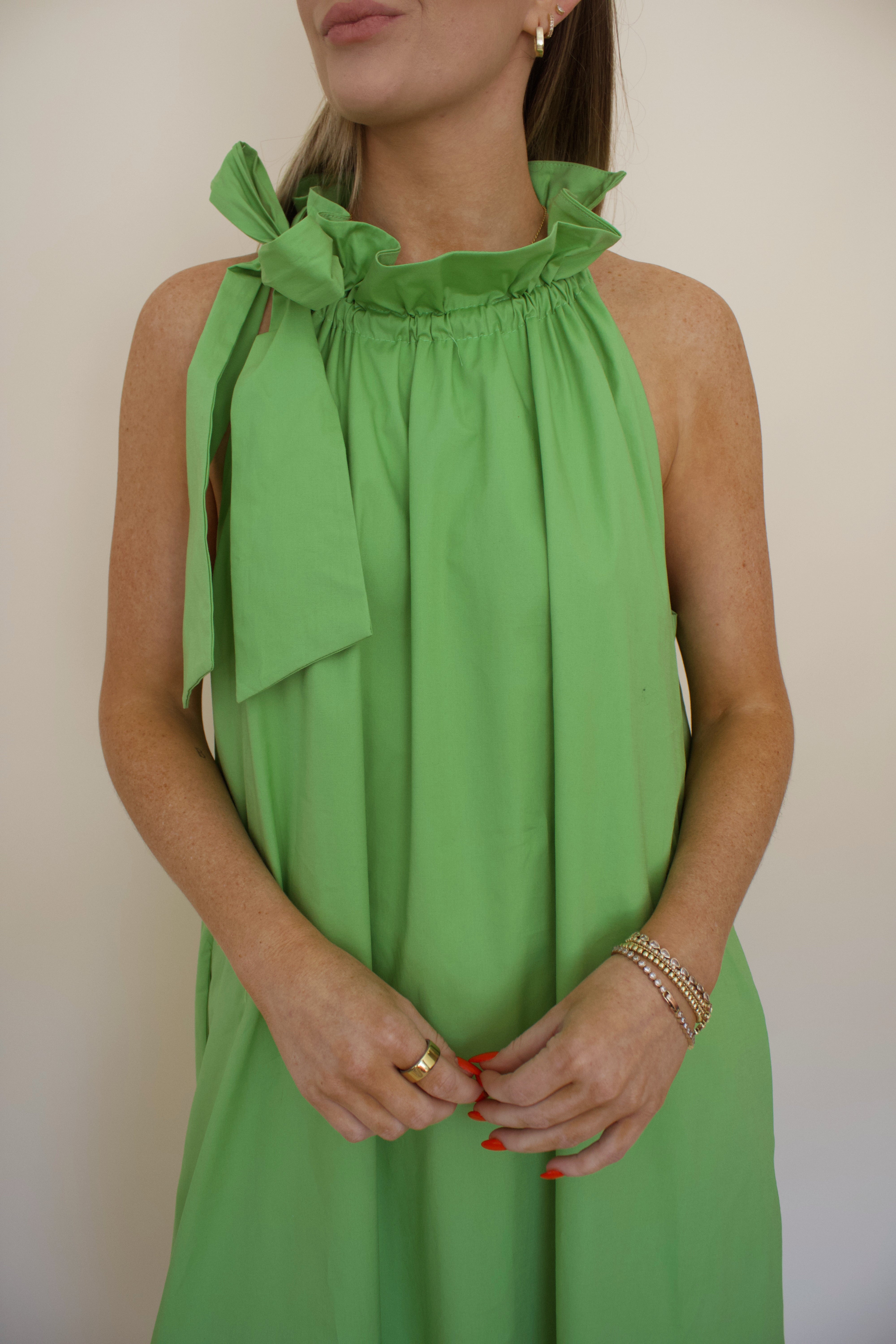 Julia Ruffle Neck Maxi Dress