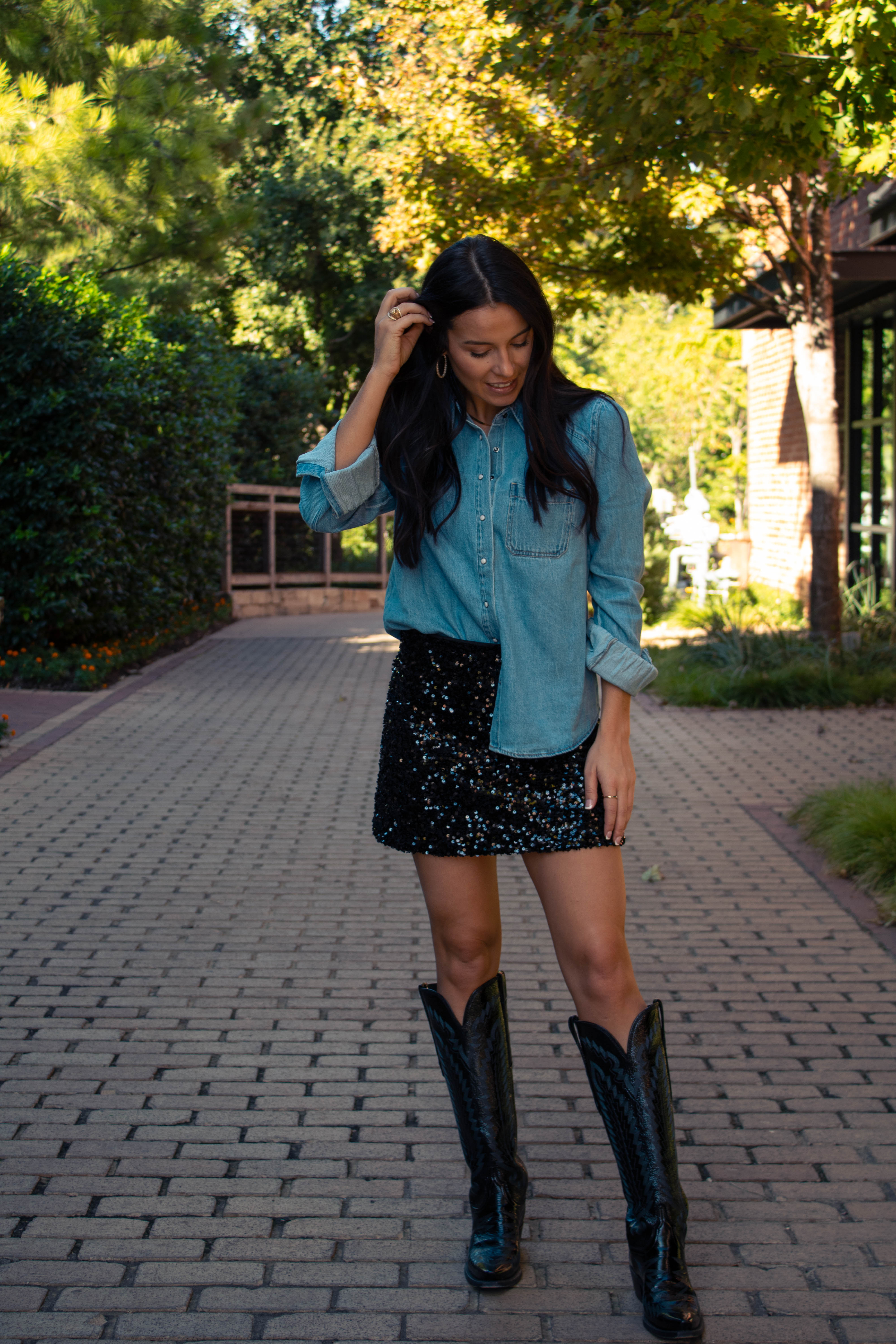 Denim Pearl Snap Shirt