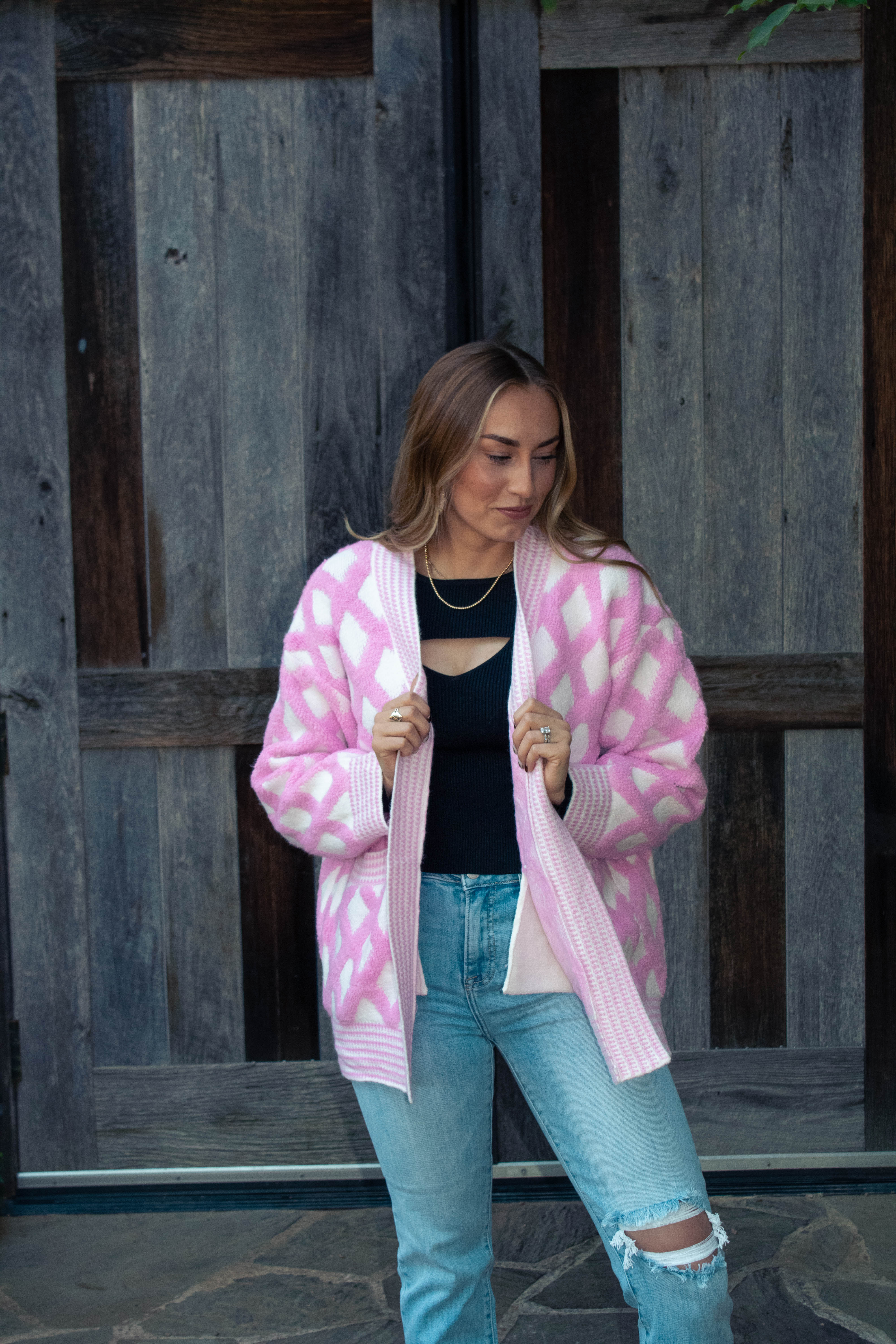 Pink Diamond Cardigan