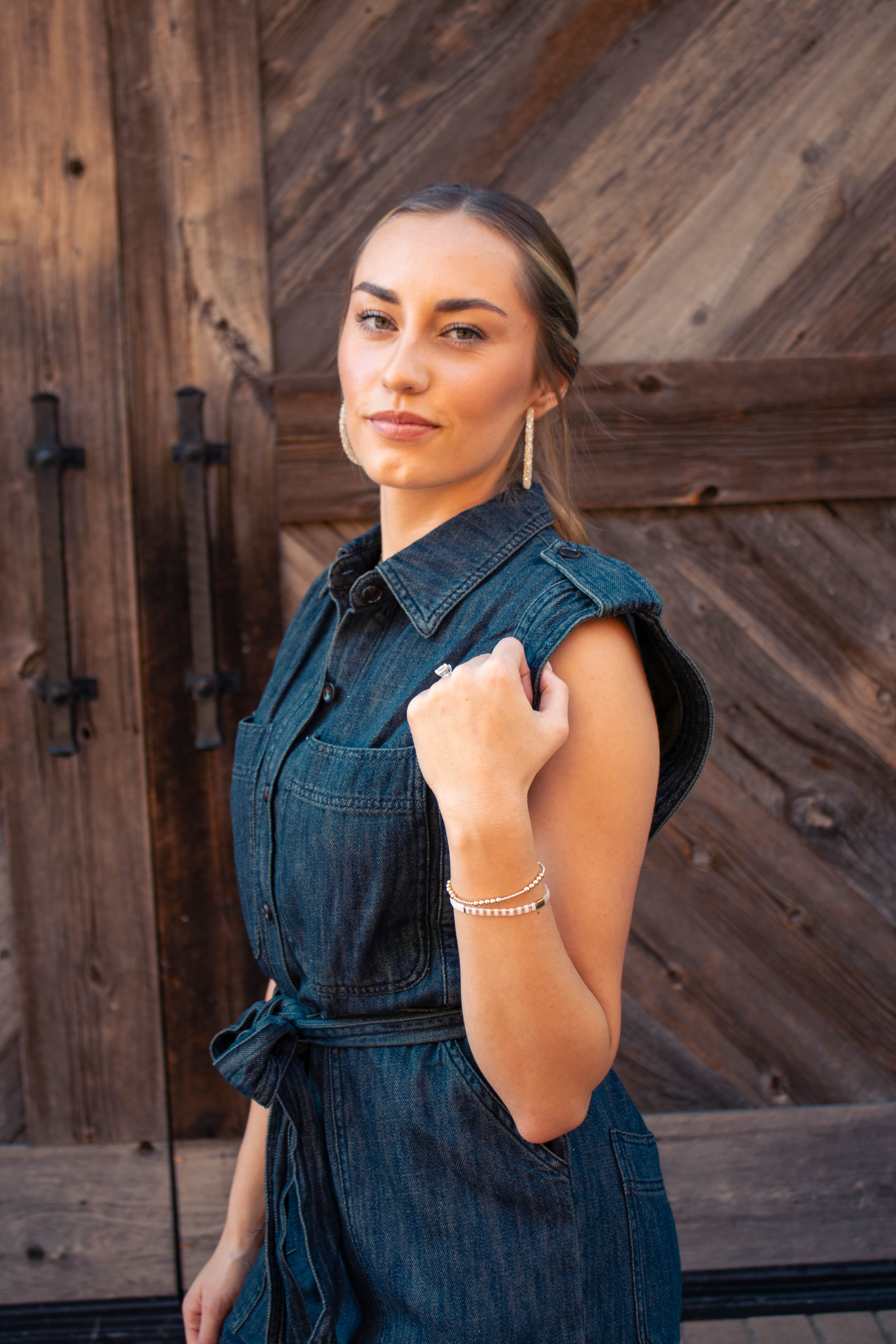 Denim Sleeveless Jumpsuit