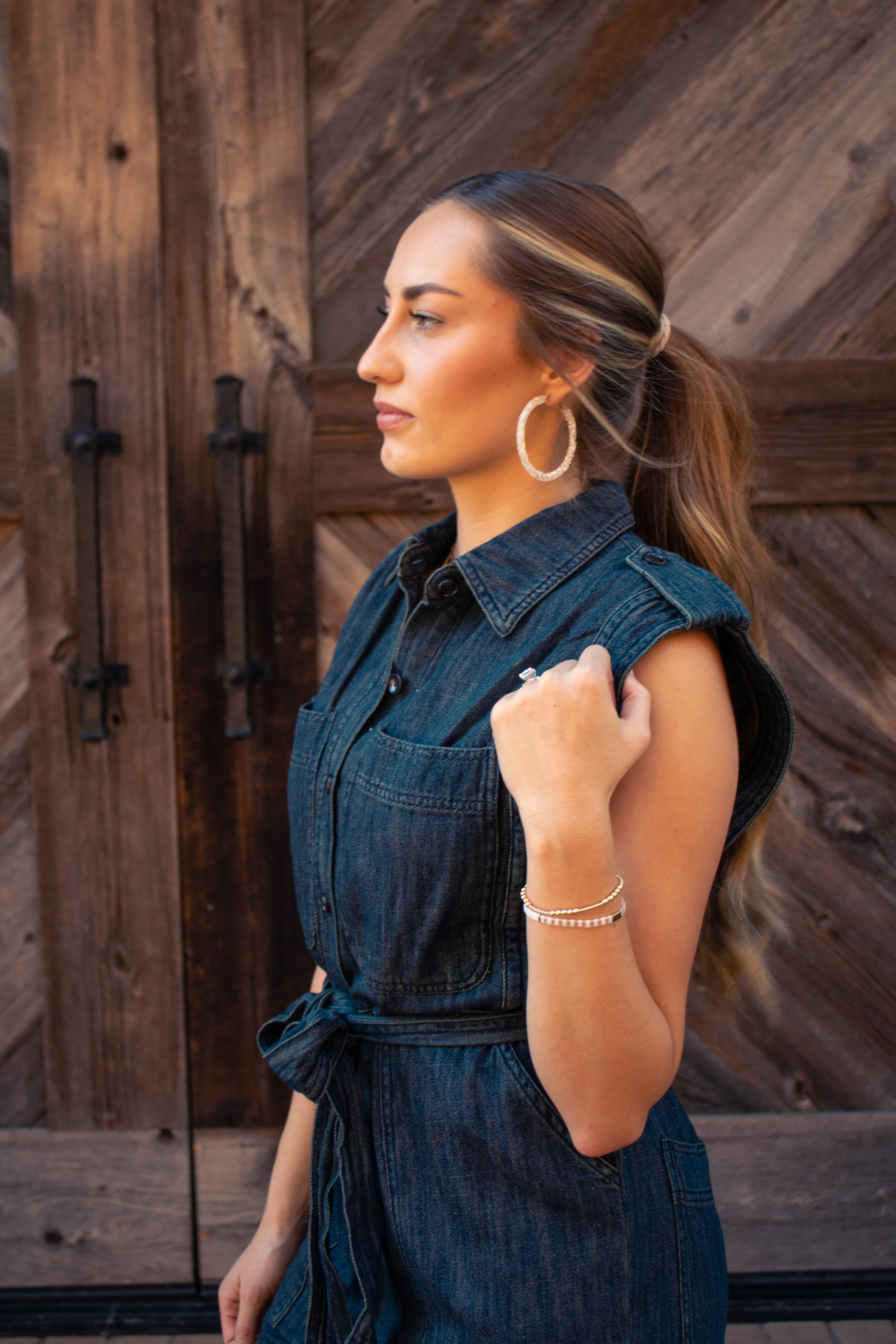 Denim Sleeveless Jumpsuit